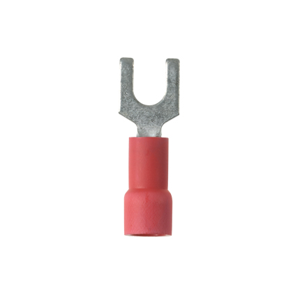Çatal Ucu Terminali, Vyl, 22, 18AWG, #8 Stud, 100'lü Paket
