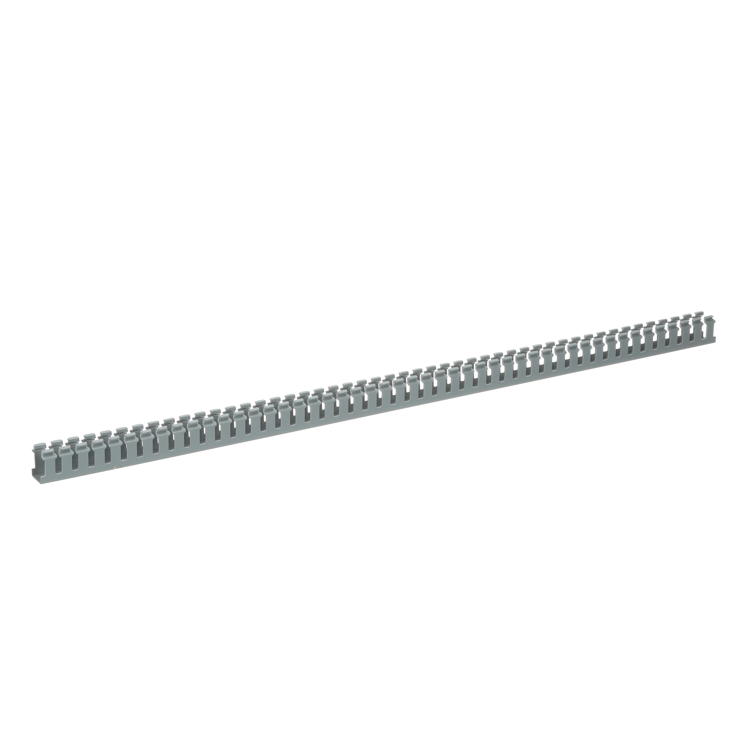 Dar Oluklu Kablo Kanalı, PVC, 0.5 İnç x 1 İnç x 6 Feet, Açık Gri