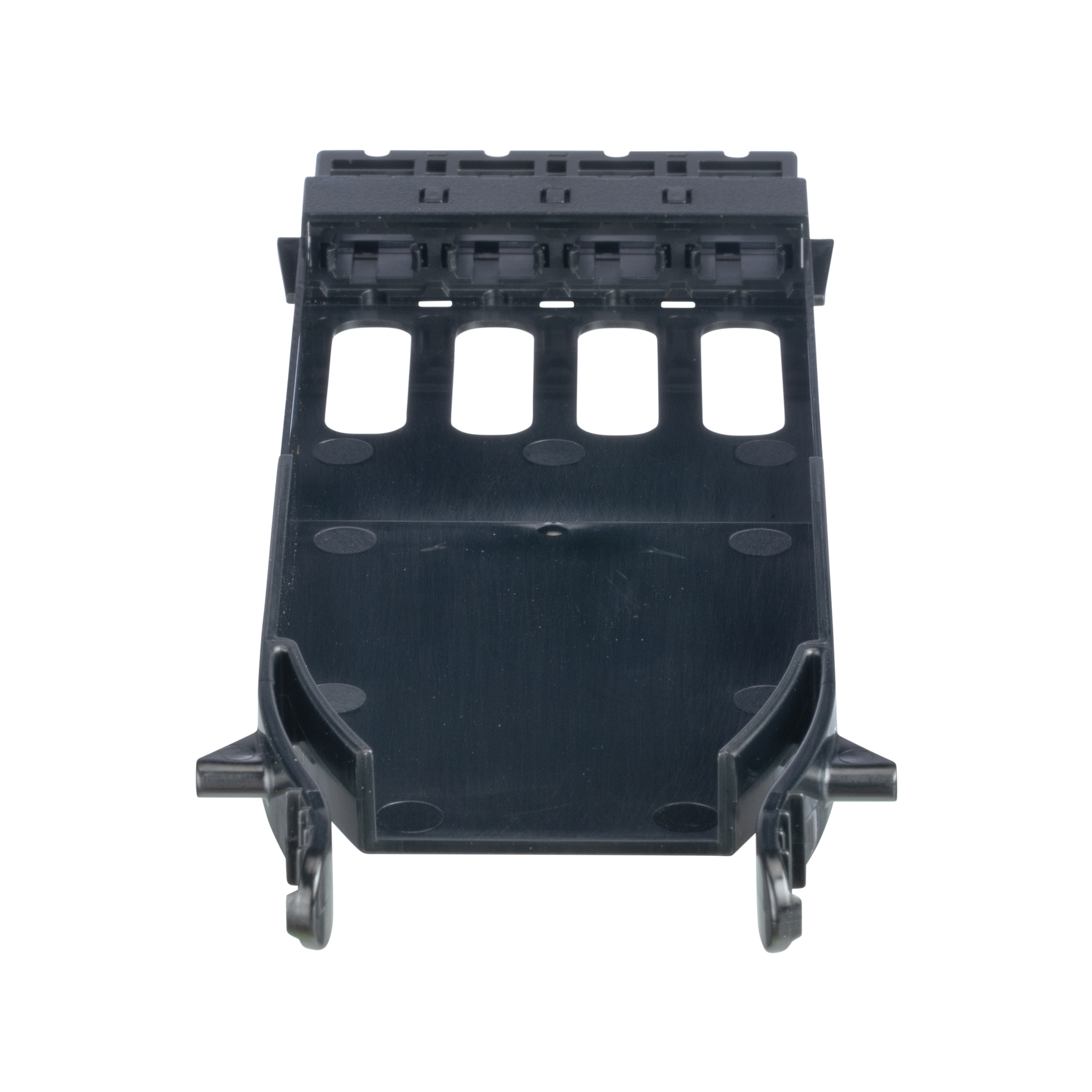 Opticom Base 16  4 Port Fiber Adapter Panel MPO-16 Key-up to Key-down (black Adapters)