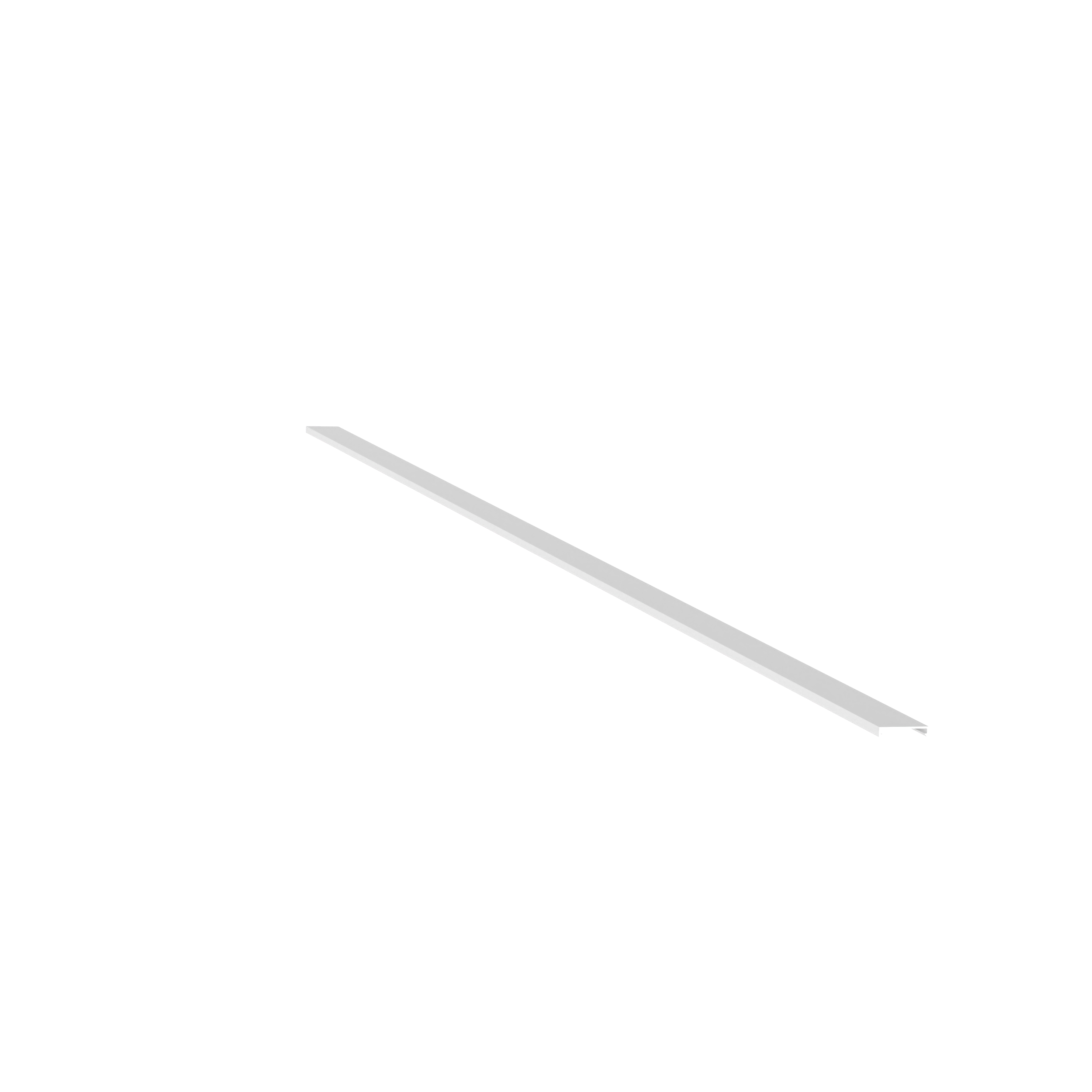 Flush Duct  Cover, White, PVC, 8.9x44.5mm