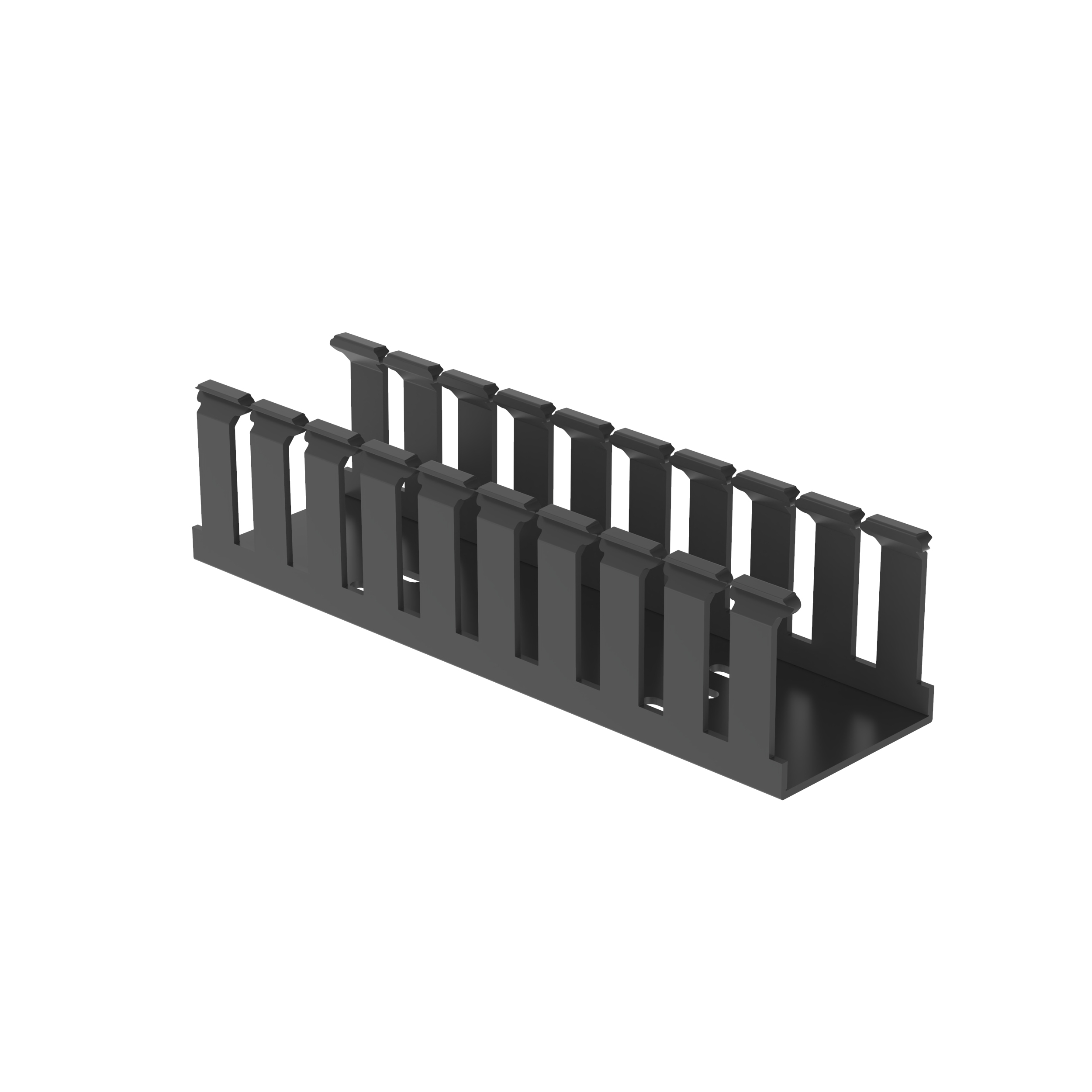 Slotted Duct, PVC,2X1X6',BLK