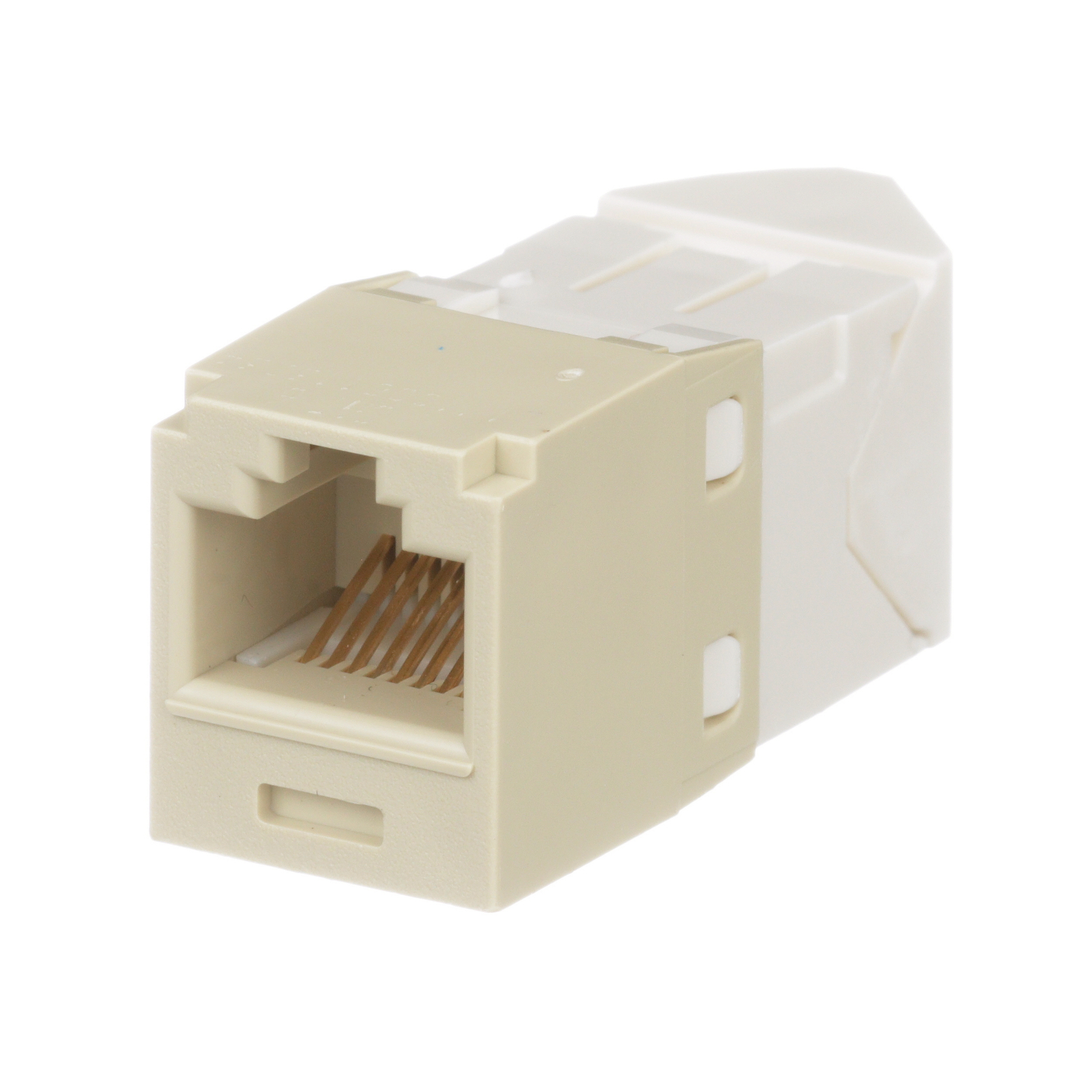 Çift Bükümlü Kablo RJ45 Cat 6 Sol/Sağ Çevirme Jack Modülü, Elektrik Fildişi