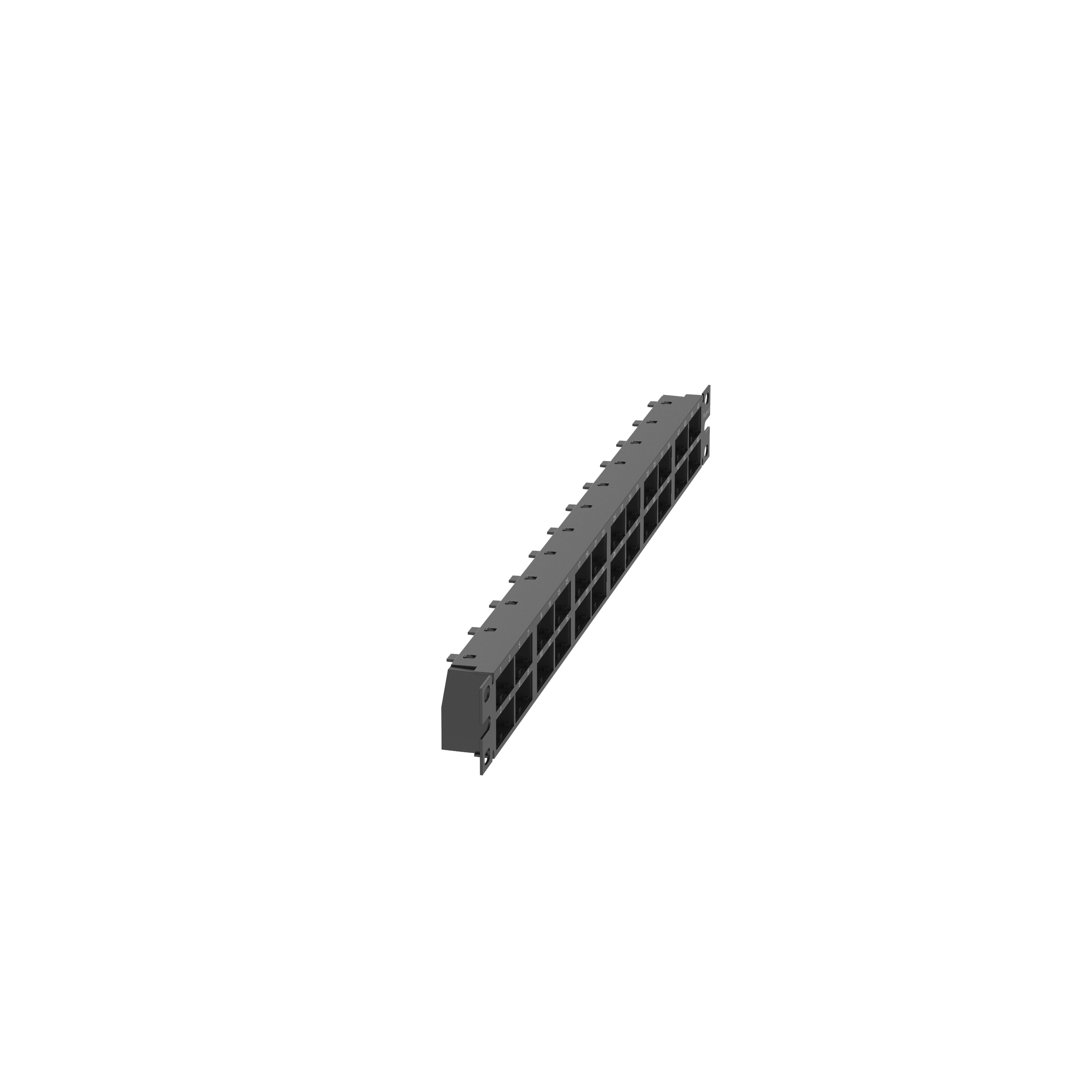 Mini-Com® Yama Paneli, VN 48 Port, 1 RU, BL