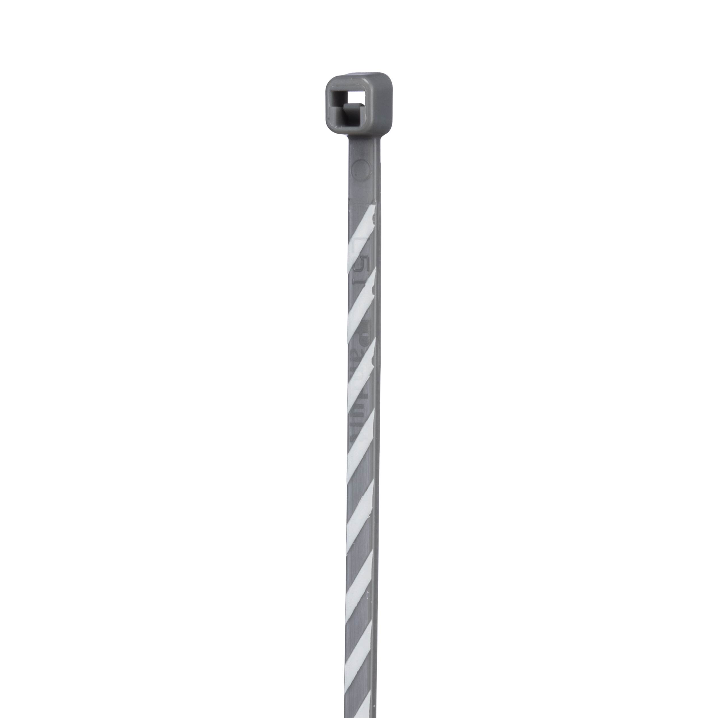 Kablo Bağı, 102L, 2.5W, Naylon 6.6, Gri ve Beyaz Şeritli, 50'li Paket