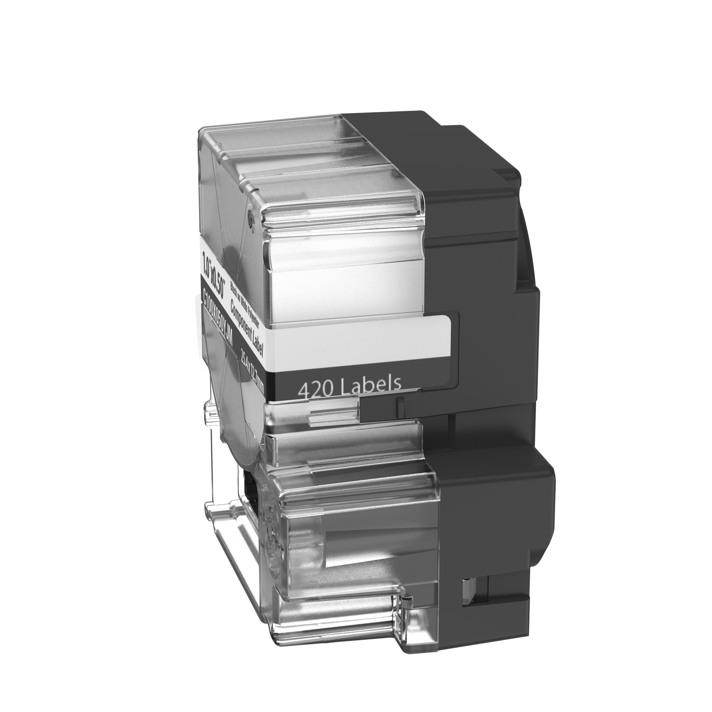PXE Kaset, Comp Etiket, Yapışkanlı Polyester, 25.4 mm Genişlik x 12.7 mm Yükseklik, Beyaz