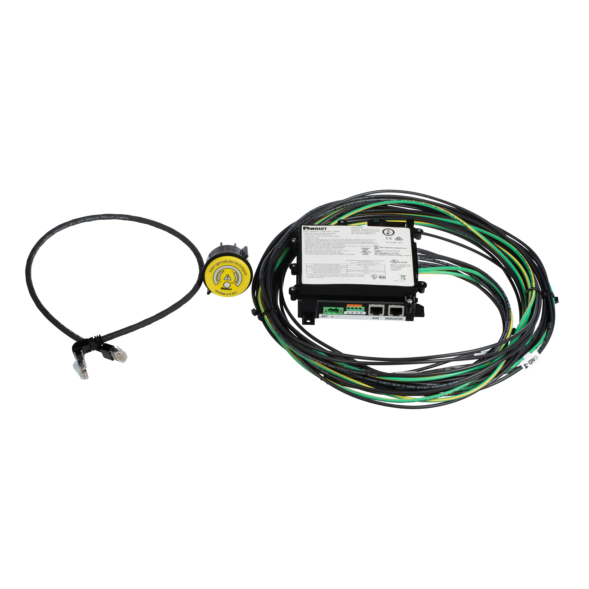 VeriSafe2.0 AVT 1-faz, 2 fit kablo, 10 fit sensör kablo demeti