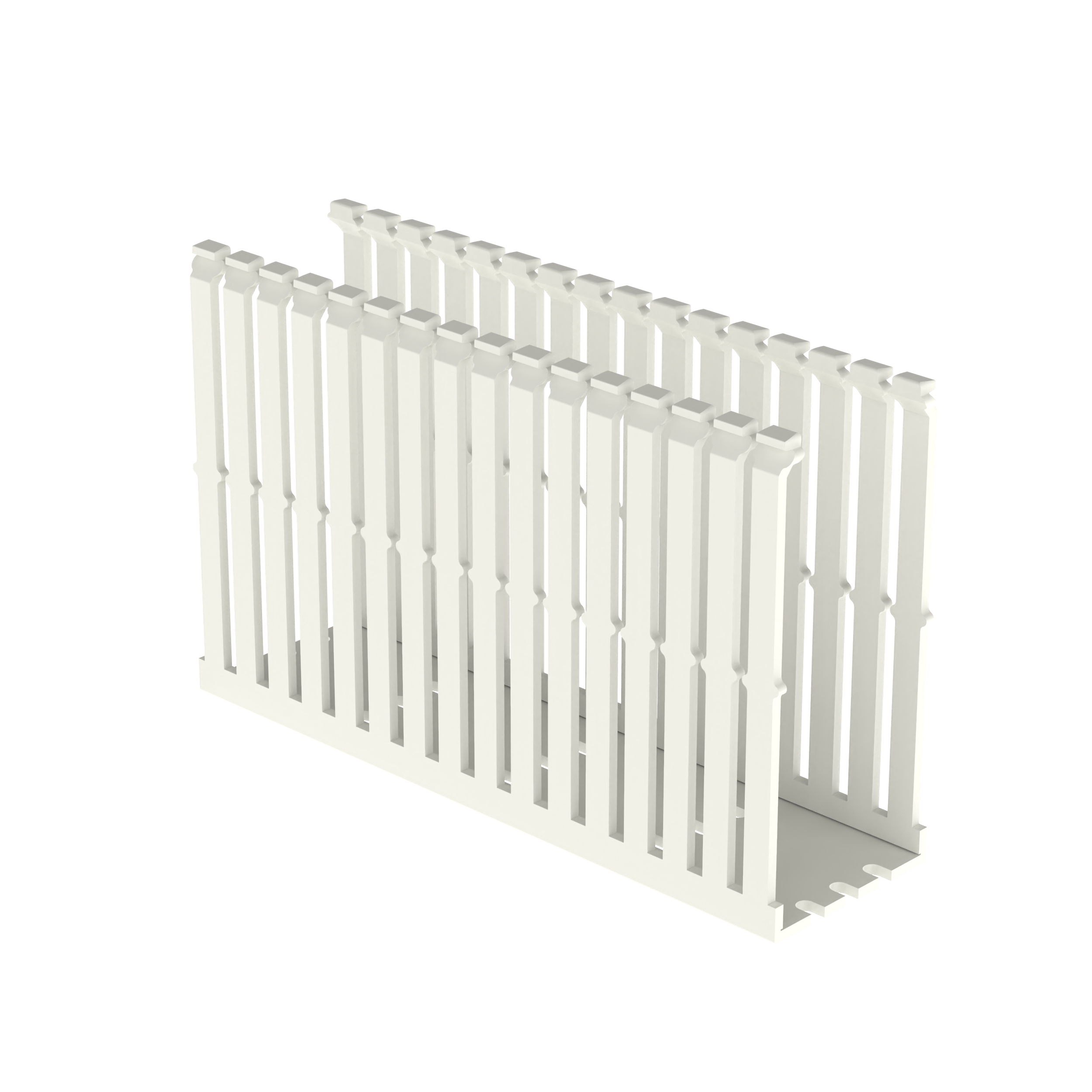 Dar Oluklu Kablo Kanalı, PVC, 5 cm x 12.7 cm x 1.8 metre, Beyaz
