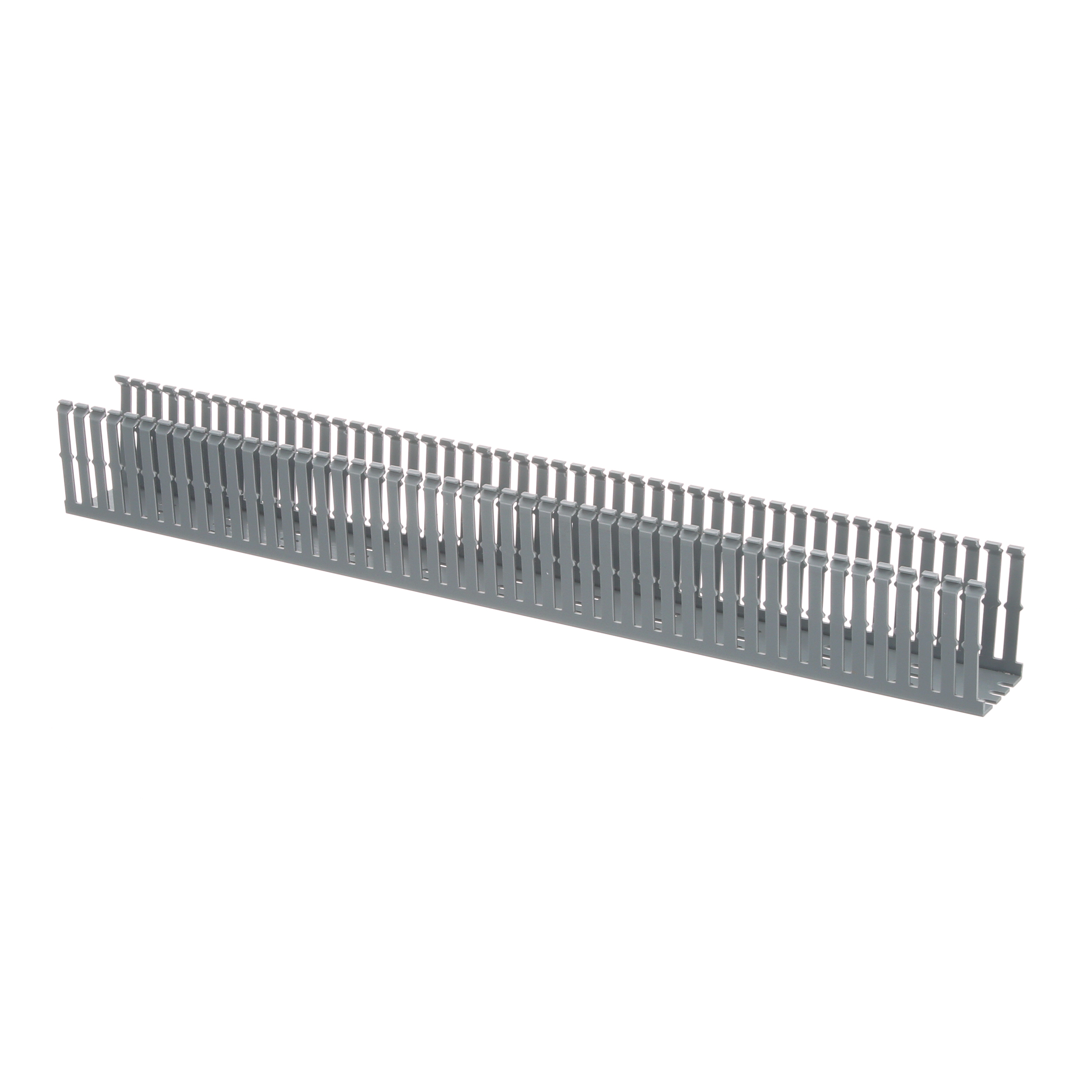Dar Oluklu Kablo Kanalı, PVC, 5.08 cm x 7.62 cm x 1.83 metre, Açık Gri