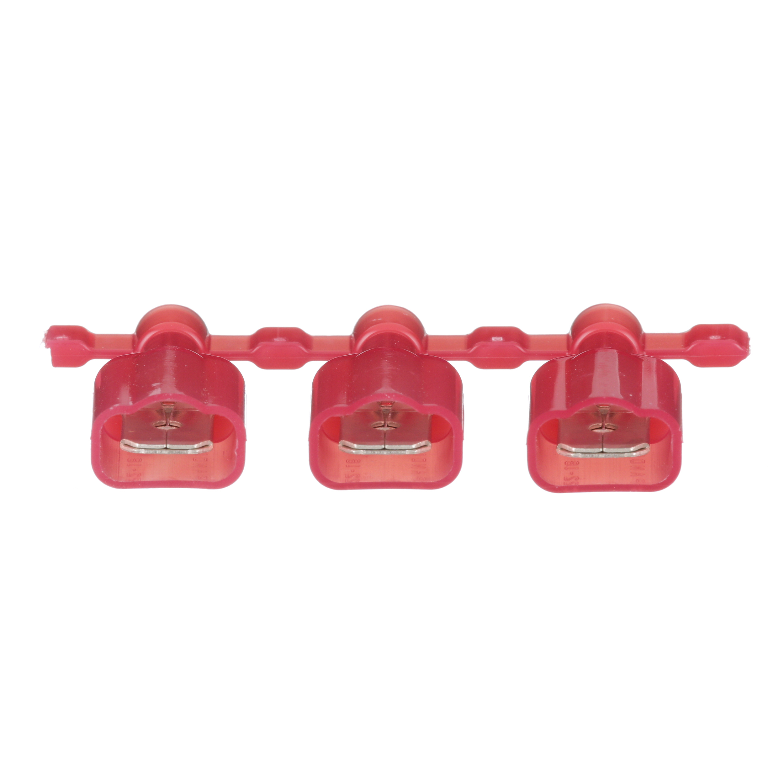 Kesici Terminal, Erkek, Kırmızı, Naylon, 0.5-1mm² Kablo, 6.3 x 0.8 mm Levha, 2000'li Paket