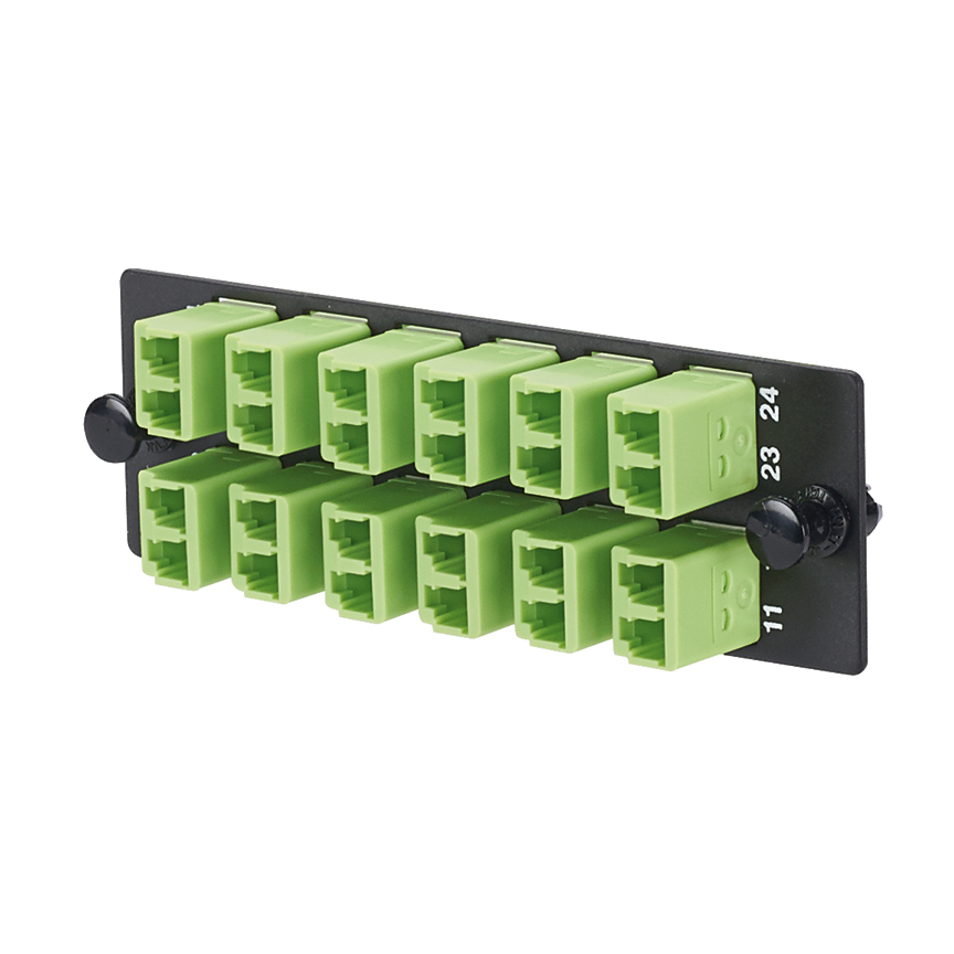 Opticom® Fiber Adaptör Paneli, OM5, 12 LC Çift Yönlü, Limon