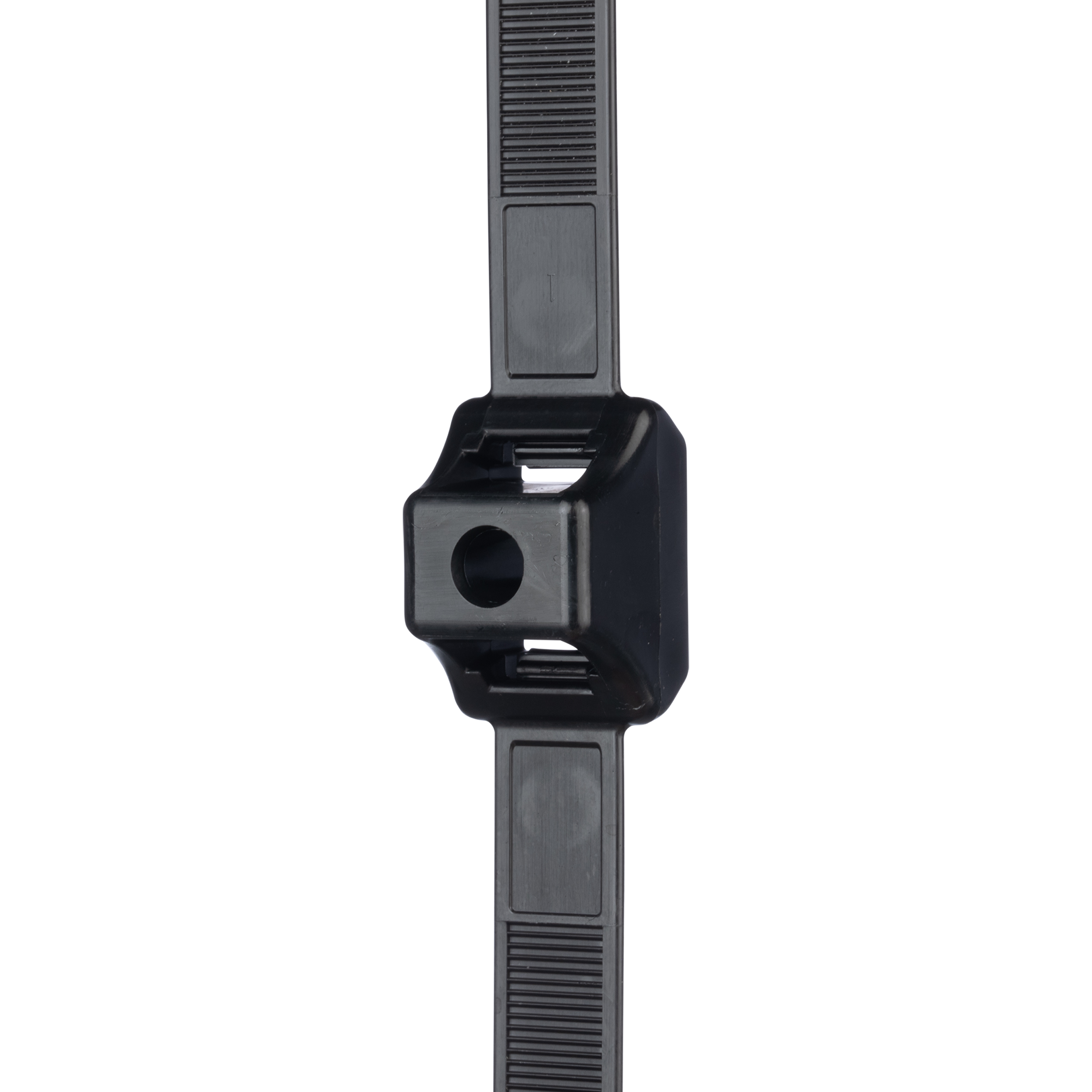 Double Clamp Tie, Blk,High Heat UV PA6.6,489x12.7mm,667N, PK50