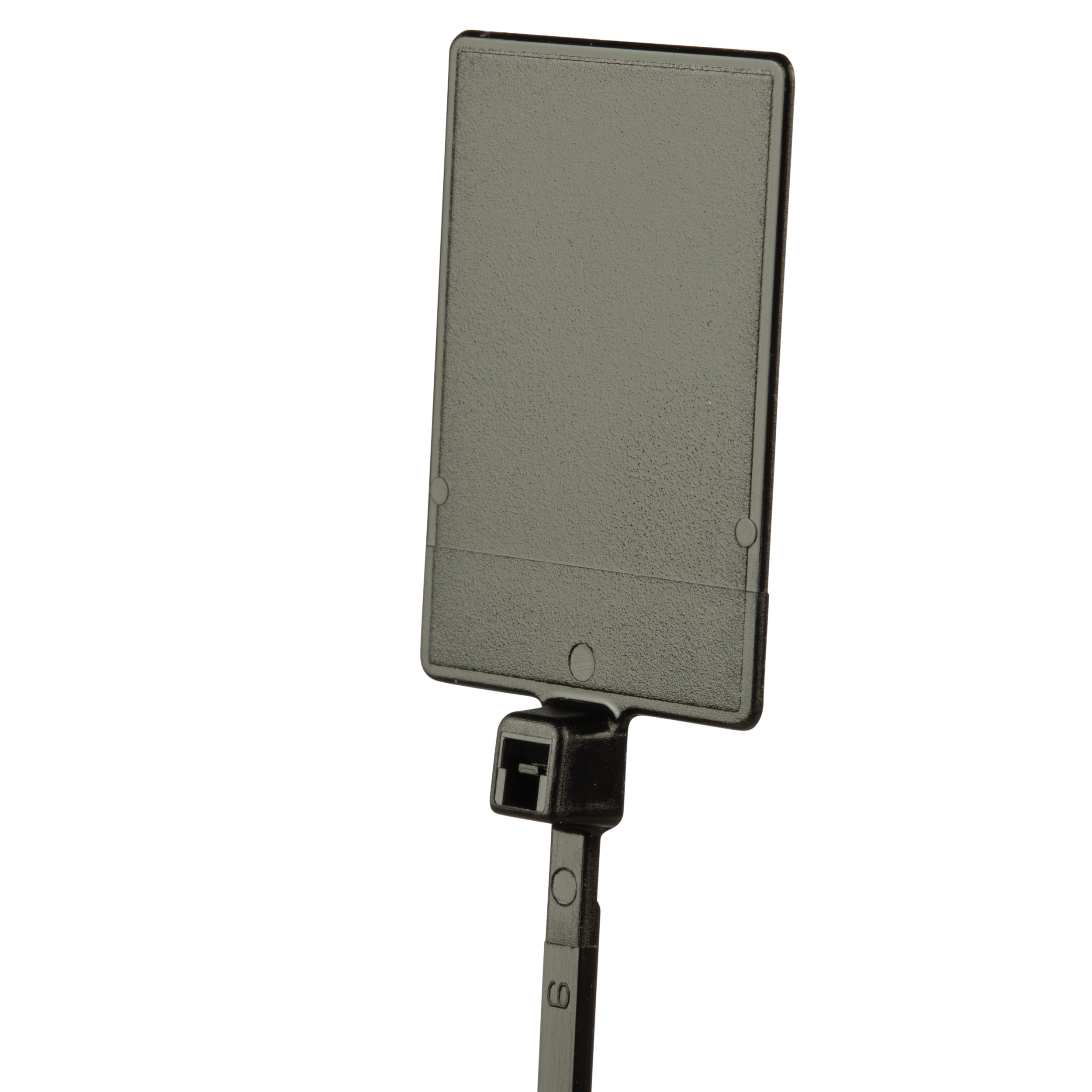 Etiketli Kablo Bağı, Bayrak 19.1x26.4, 130L, 2.5W, Hava Koşullarına Dayanıklı Naylon 6.6, Siyah, Paket 1000
