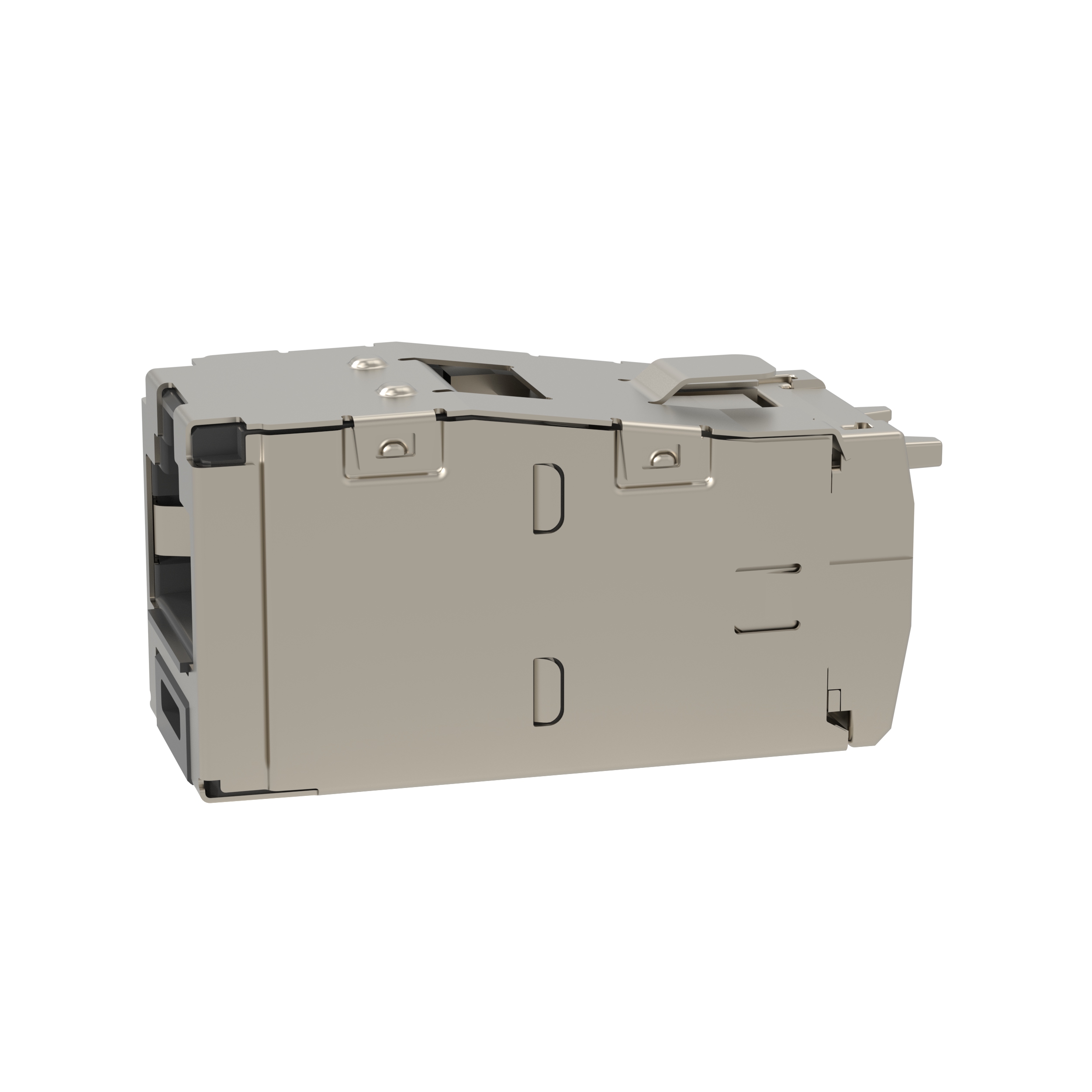 Korunmuş RJ45 Cat 6 Sonlandırma Jak Modülü, Siyah