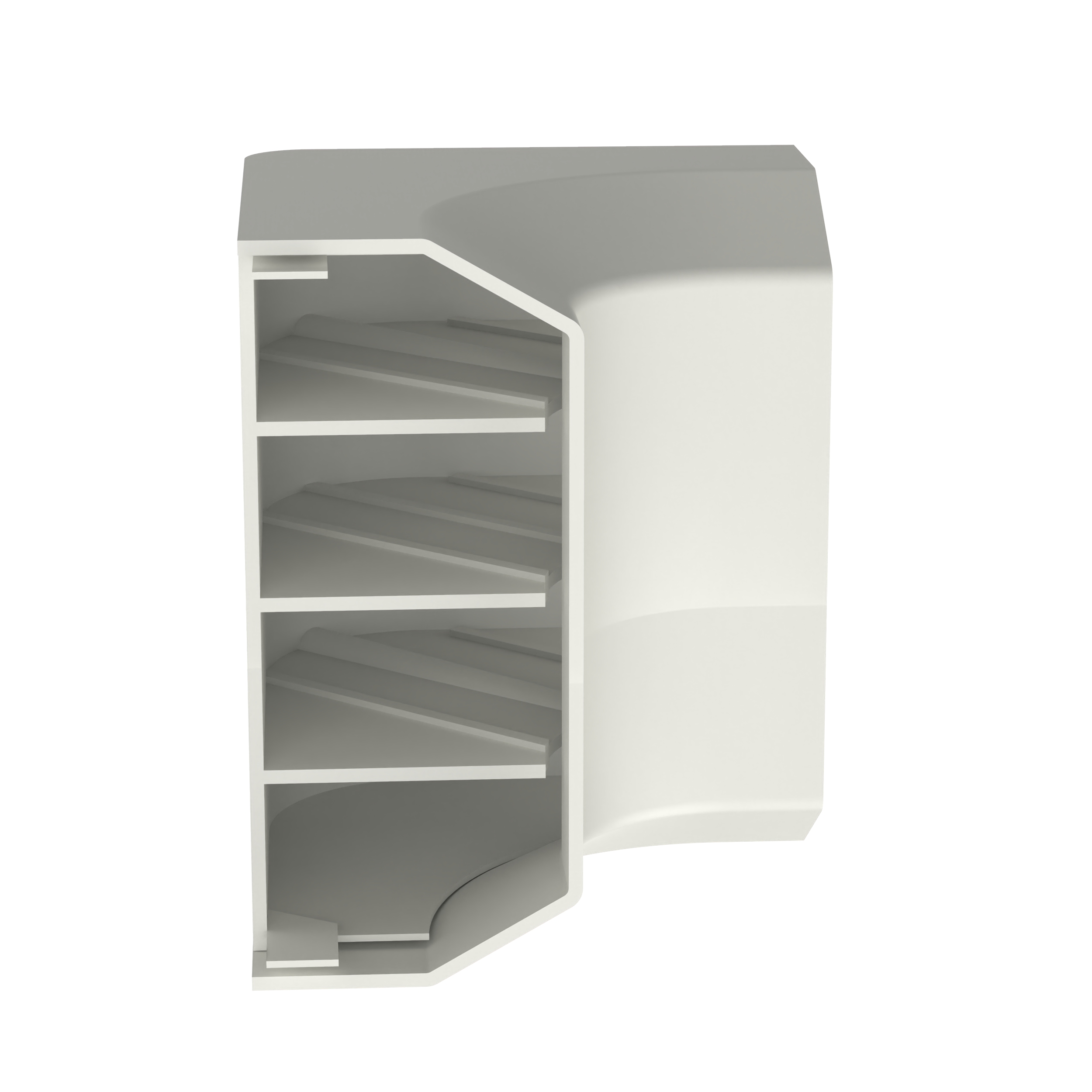 Surface Raceway, T-70 Surface Raceway Inside  Cnr Fitting, Off-Wh