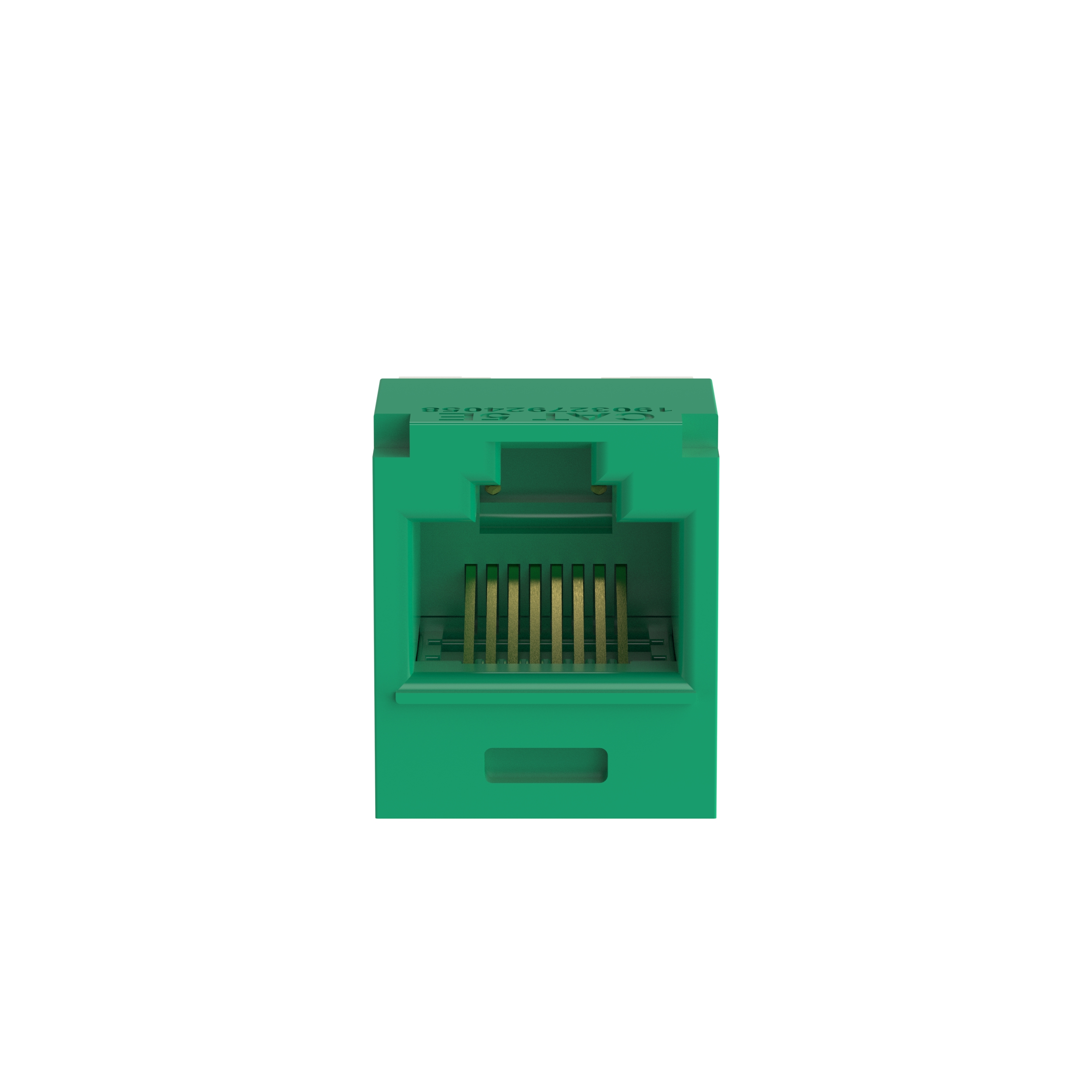 UTP RJ45 Cat 5e TG Jack Module, Green, 24 Pack