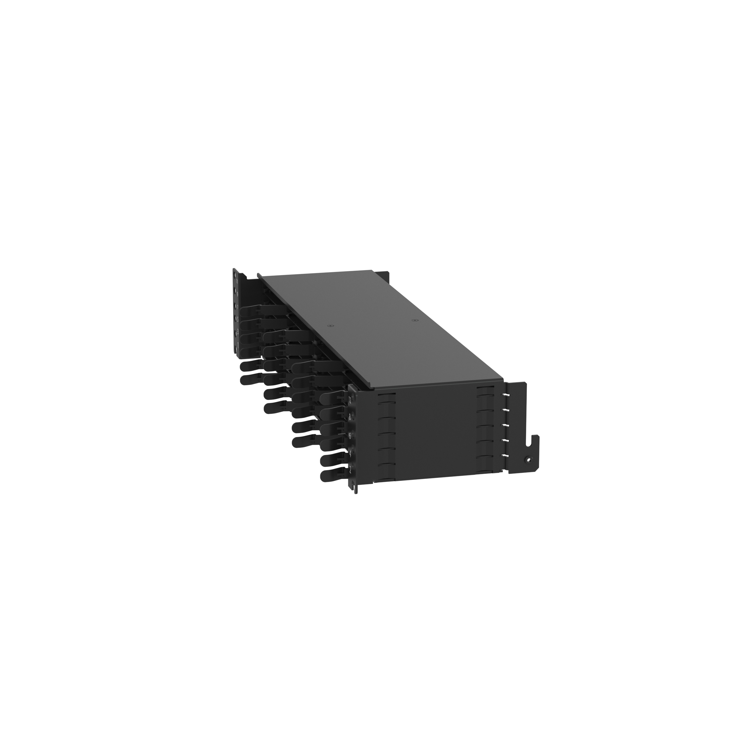 HD Flex™ Fiber Panel, 2 RU, 6 Port, Siyah