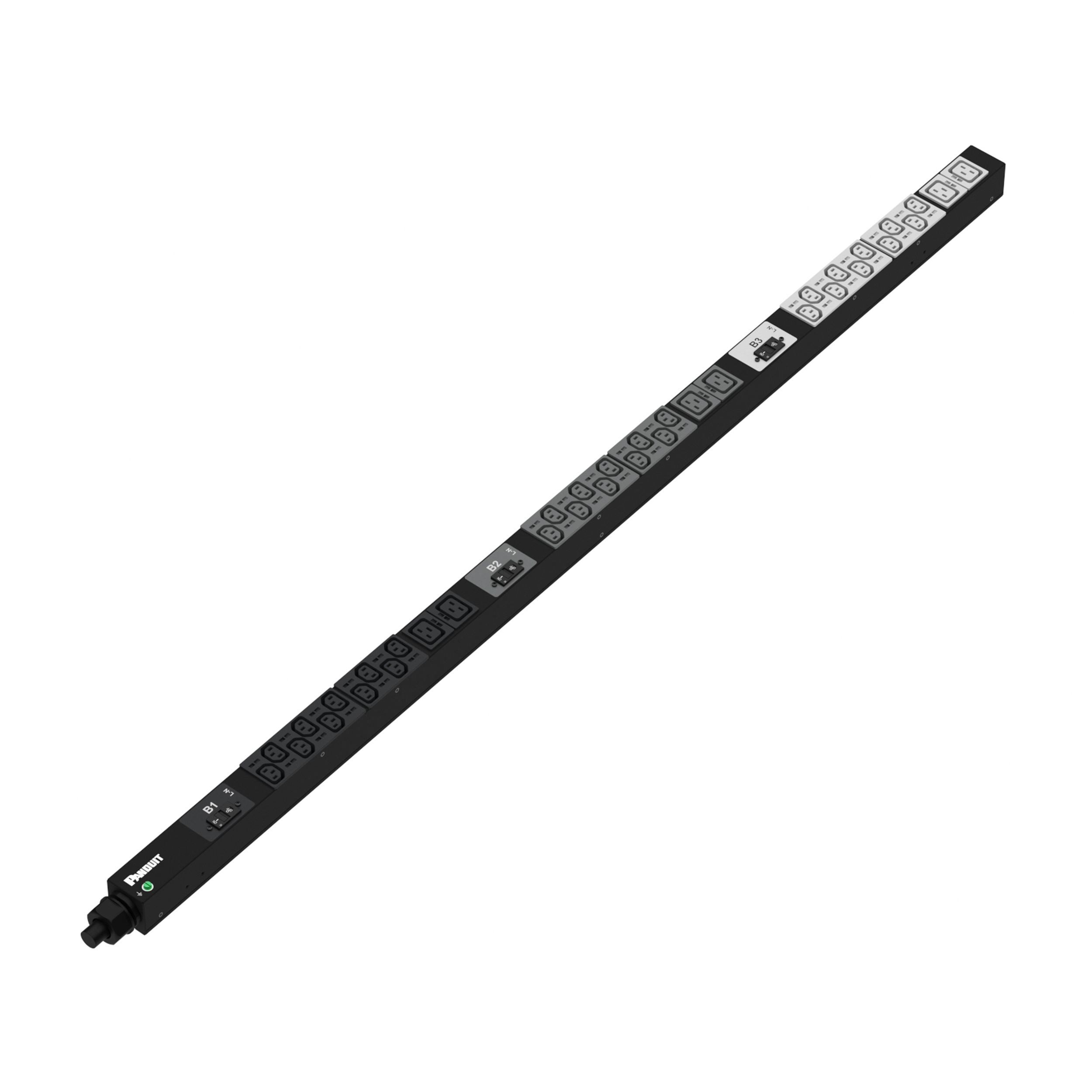 Temel Güç Dağıtım Birimi, 63AMP, 230V, (30)C13, (6)C19, IEC 60309 2P+E 6h 63A (IP44)