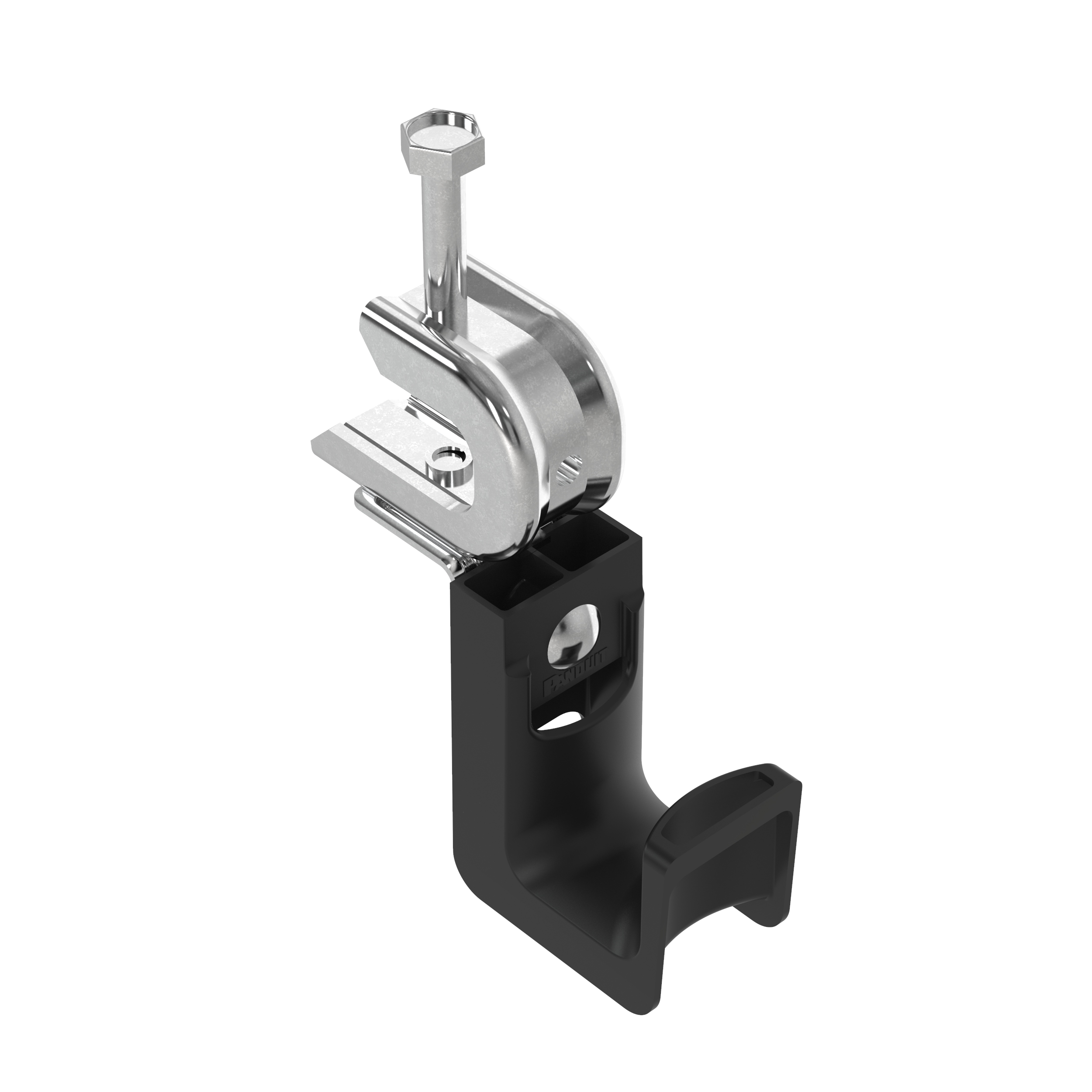 J-Kanca, Dönen, 12.7mm, Siyah, PA 6.6/Metal, Vida-Uzatmalı, 19mm, 50'li Paket