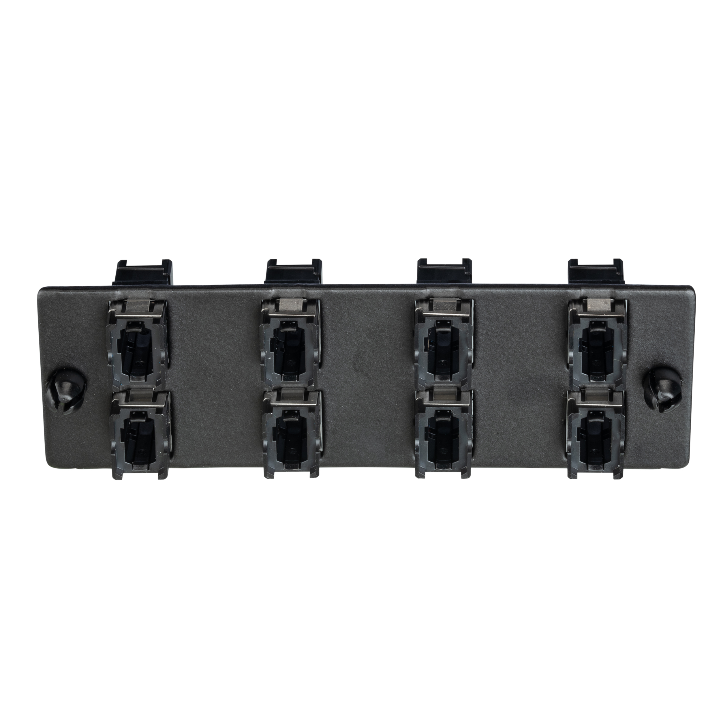 HD Esnek Taban 16 8 Port Fiber Adaptör Paneli MPO-16 Anahtar-yukarıdan Anahtar-aşağıya (siyah Adaptörler)