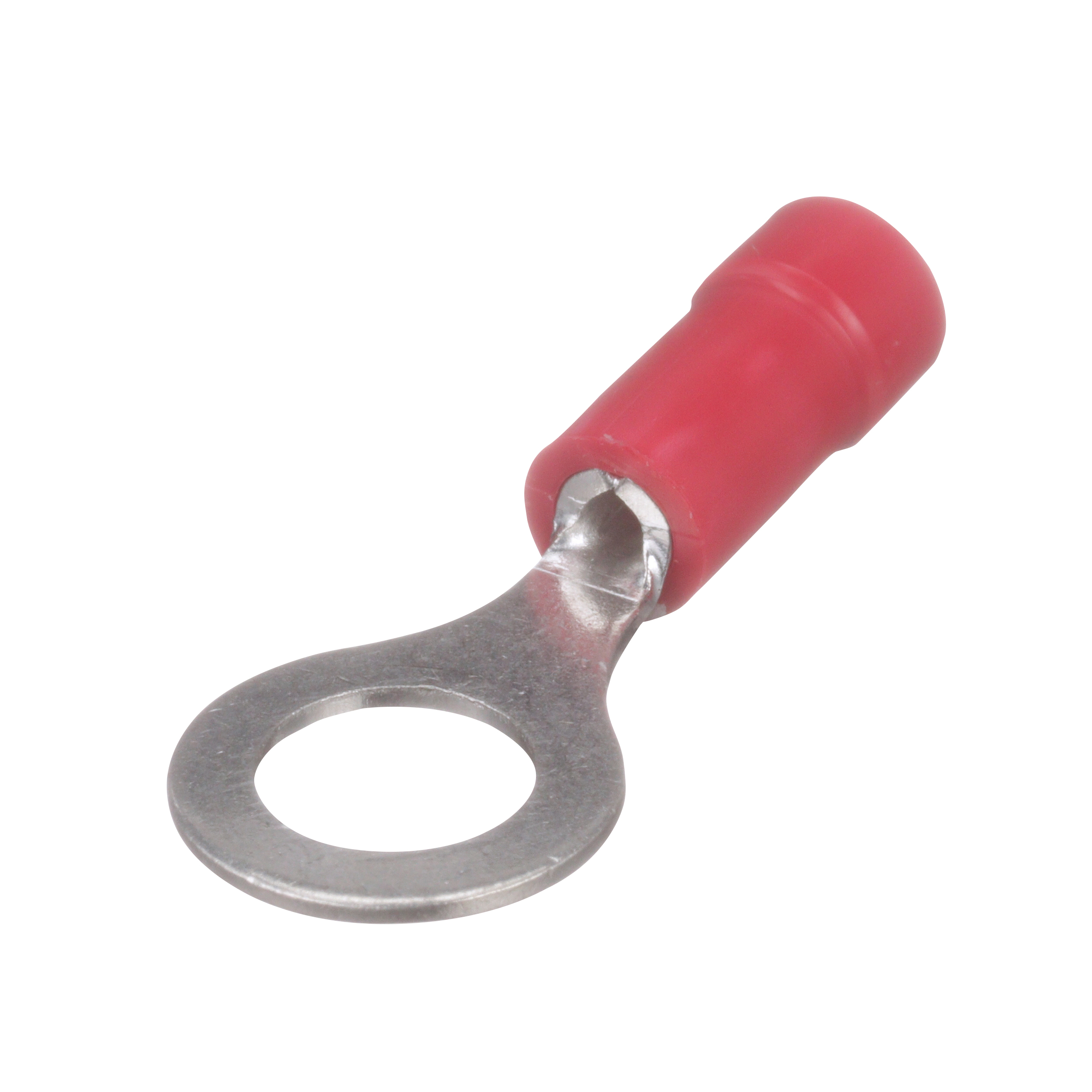 Halka Terminal, vinil yalıtımlı, 22 - 18 AWG, 1/4" pin boyutu, huni girişi, 100'lü paket