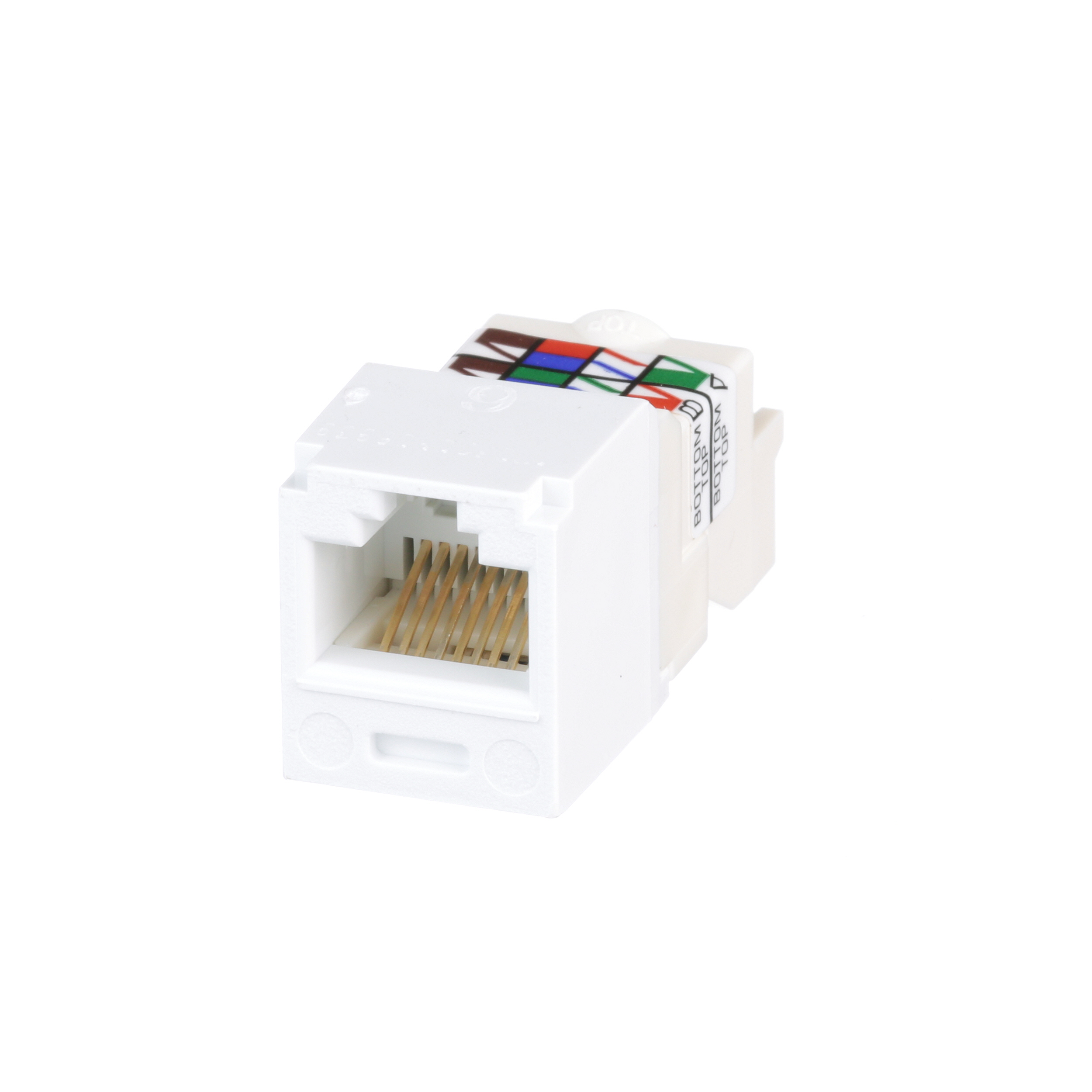 UTP RJ45 Cat 6 TP-Style Jack Module, White