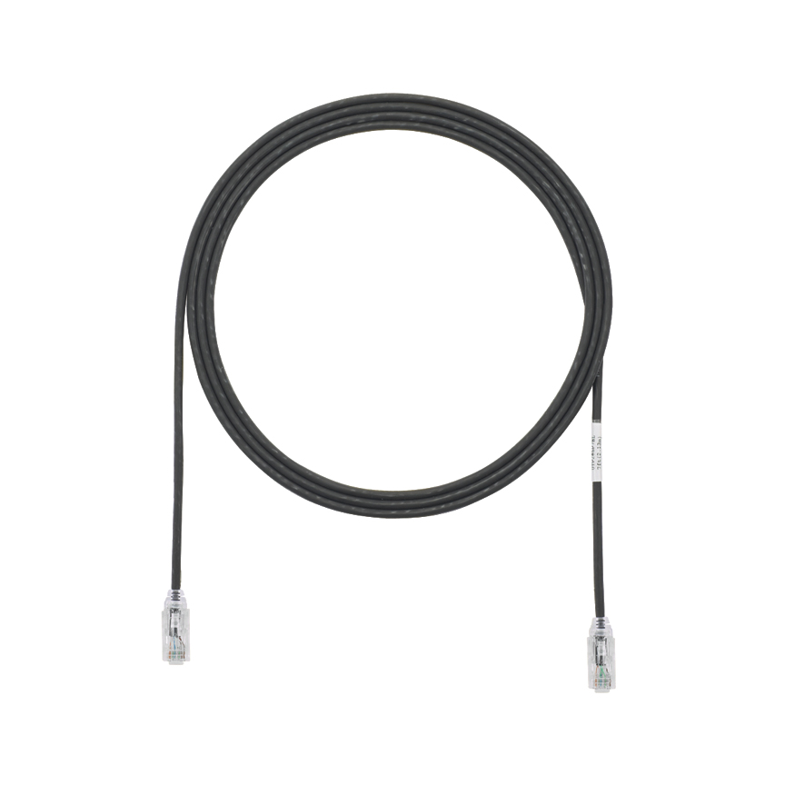 Cat 6 28 AWG UTP Bakır Yama Kablosu, 7,62 metre, Siyah