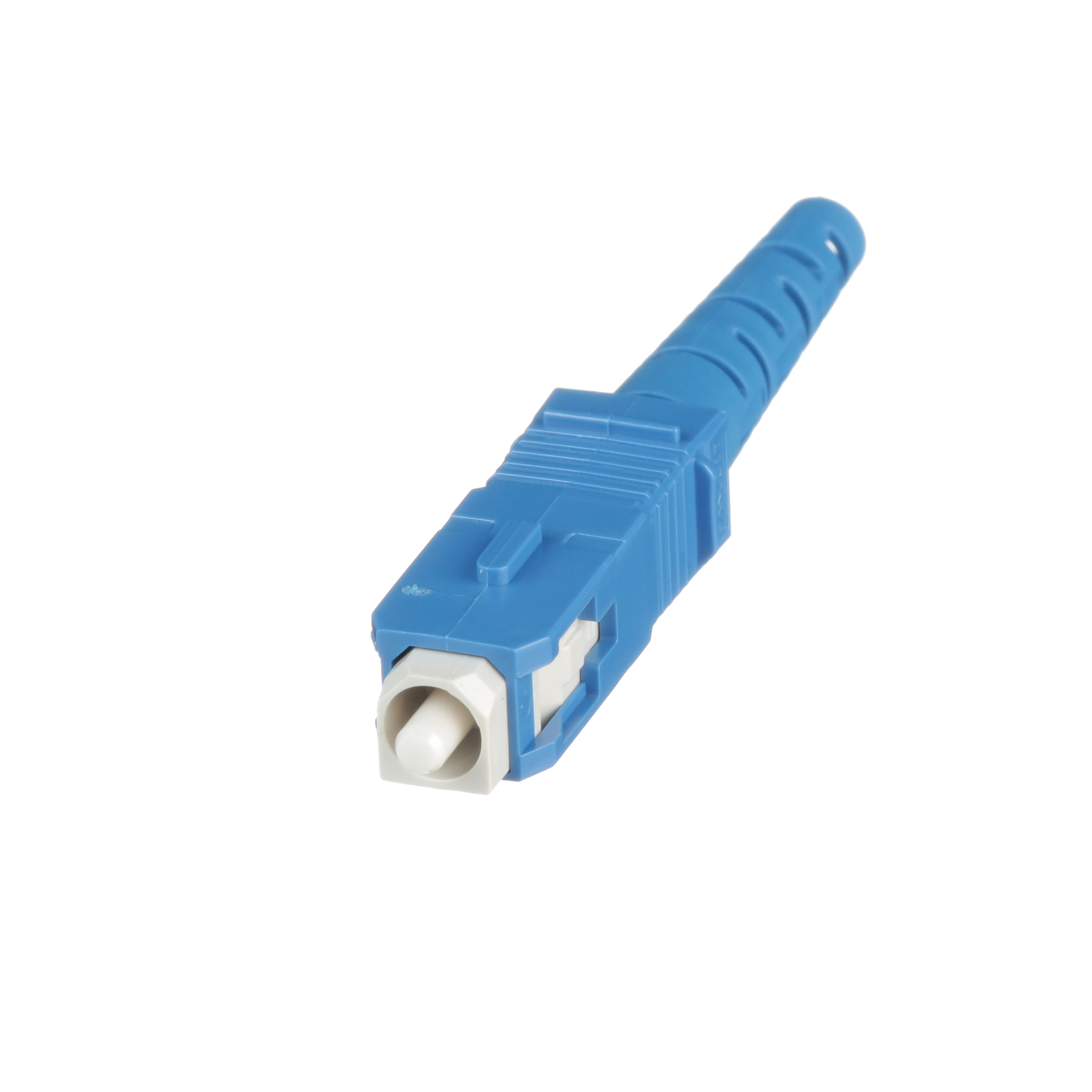 Field Polish SC Simplex Pot & Polish Style OS2 Connector, Blue Housing with 900um/3.0mm Blue Boots