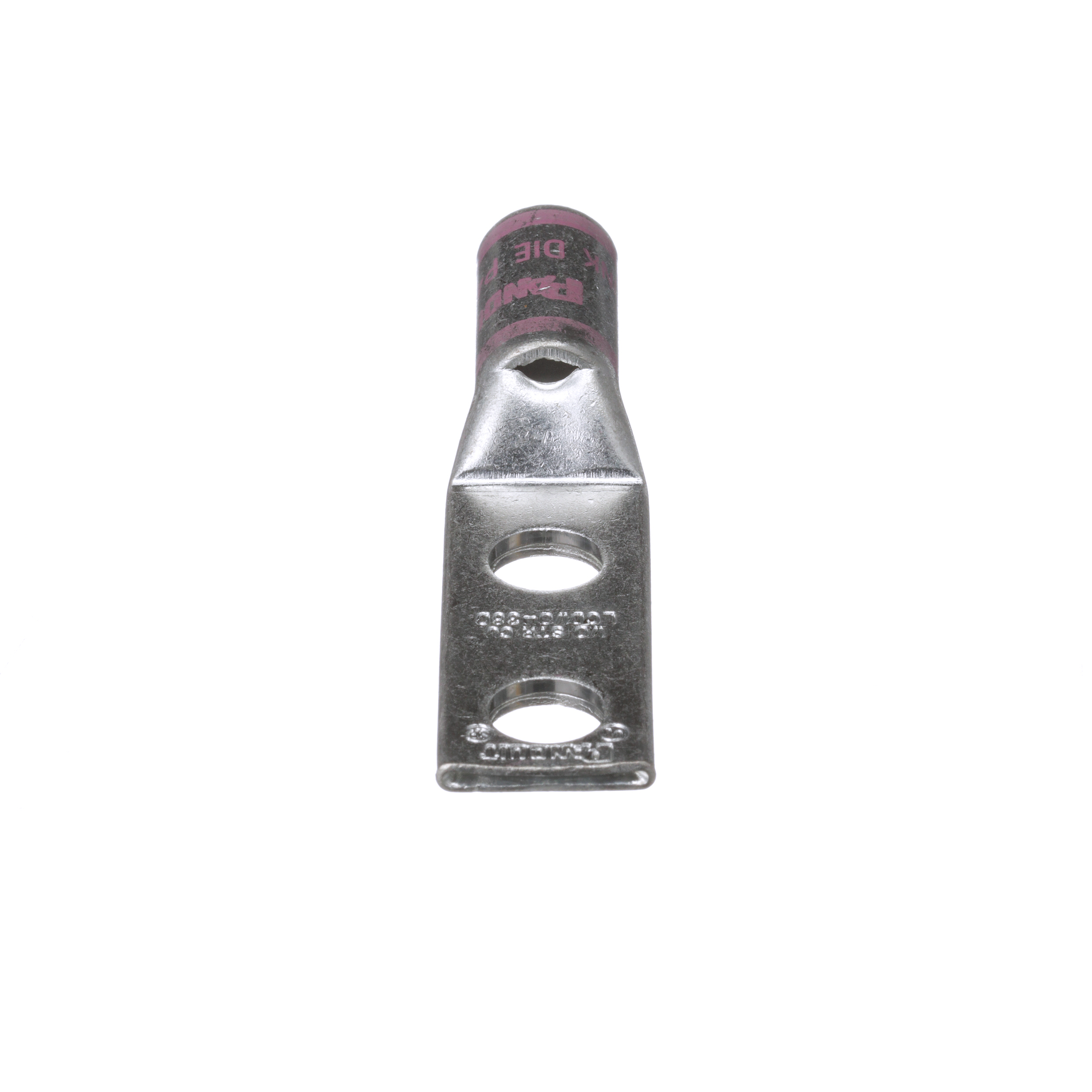 Cosse 1/0 AWG Cu;2 trous 3/8″;espacement 1″;fût standard;fenêtre inspect.;Cdt.10 Cosse 1/0 AWG Cu;2 trous 3/8″;espacement 1″;fût standard;fenêtre inspect.;Cdt.10