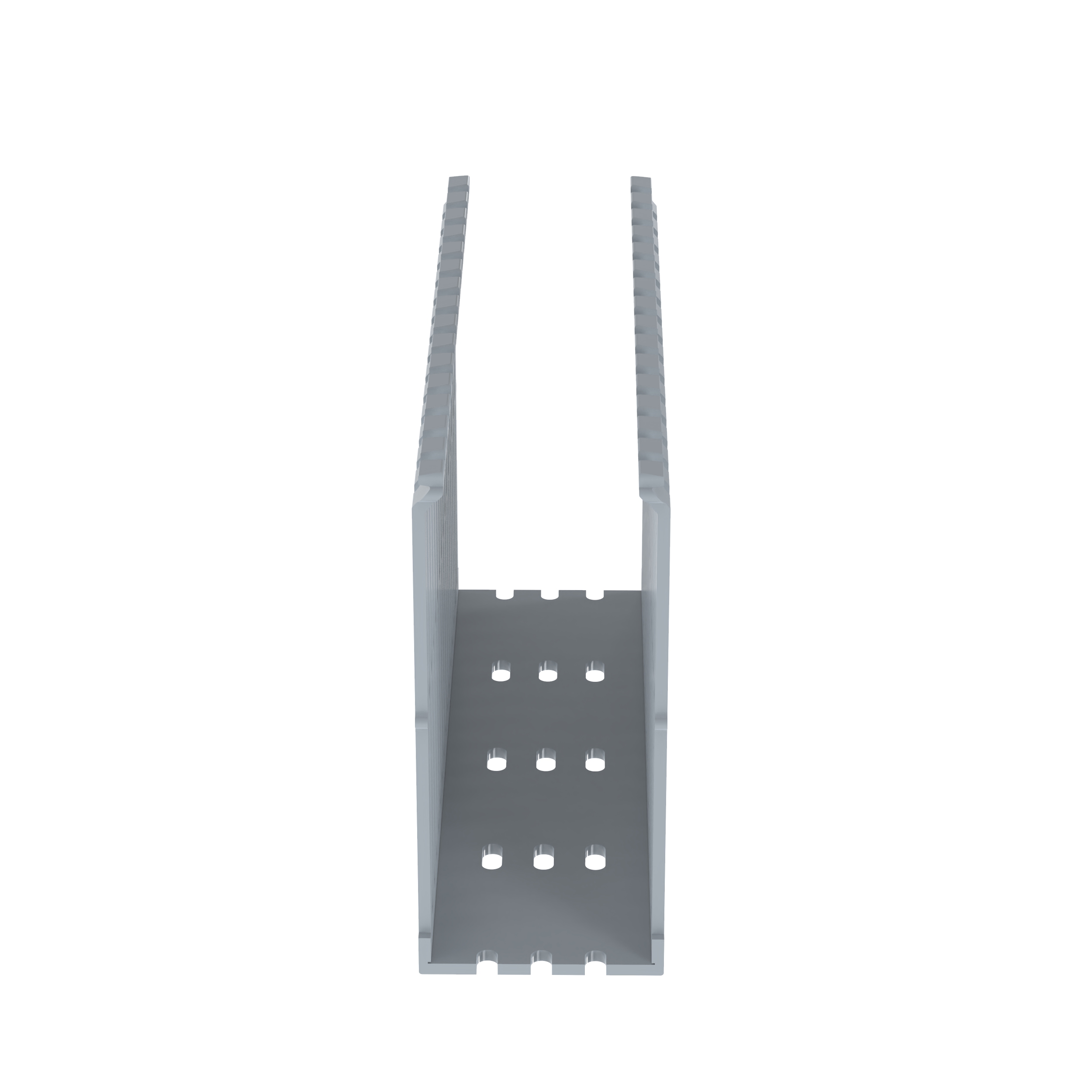 Dar Oluklu Kablo Kanalı, PVC, 5 cm x 12.7 cm x 1.8 metre, Açık Gri