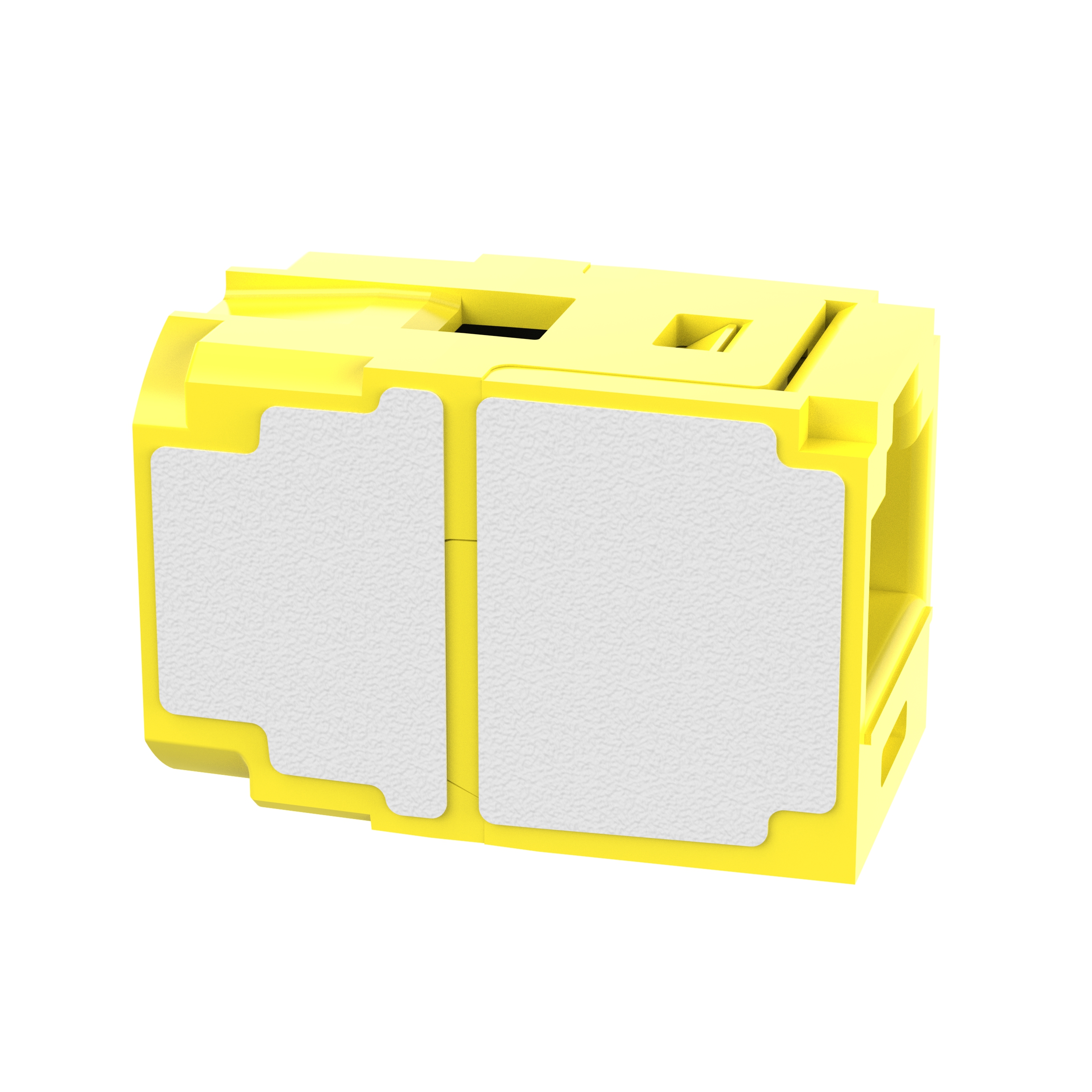 UTP RJ45 Cat 6A Coupler Module, Yellow