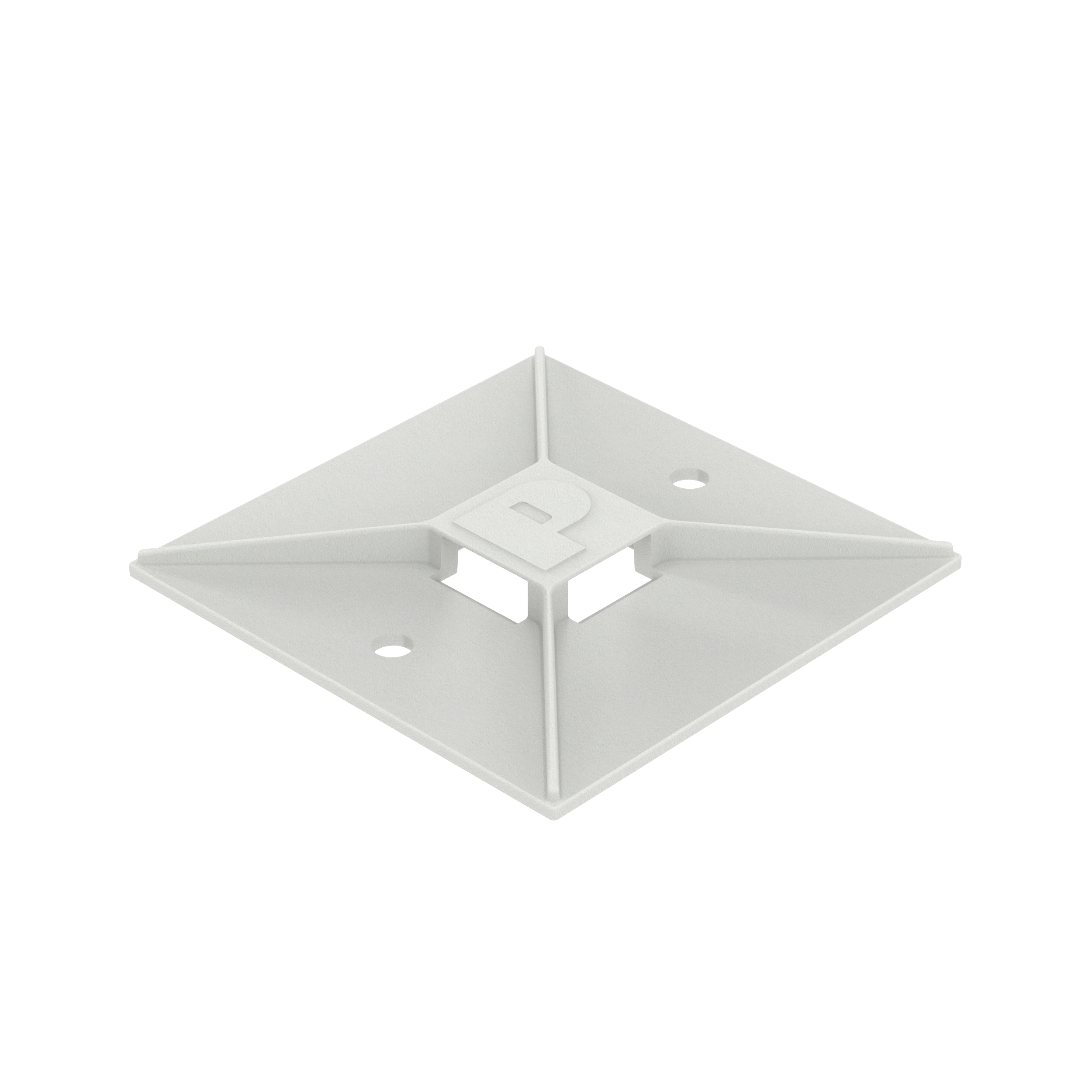 Kablo Bağı Montajı, Beyaz, ABS, Vida, 25.4x25.4mm, 500'lü Paket