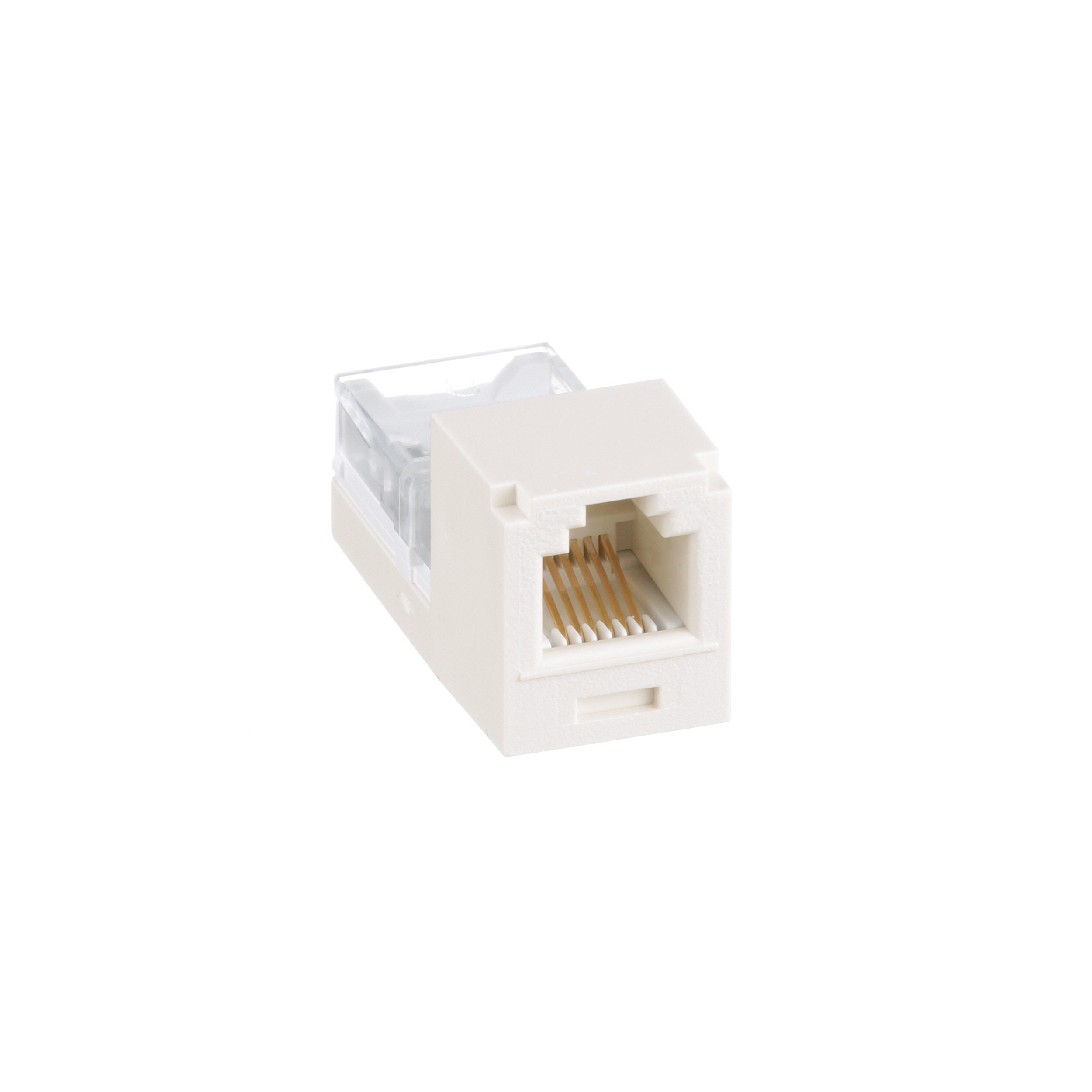 Twisted Pair RJ45 Cat 3 Leadframe Jak Modülü, Krem Rengi