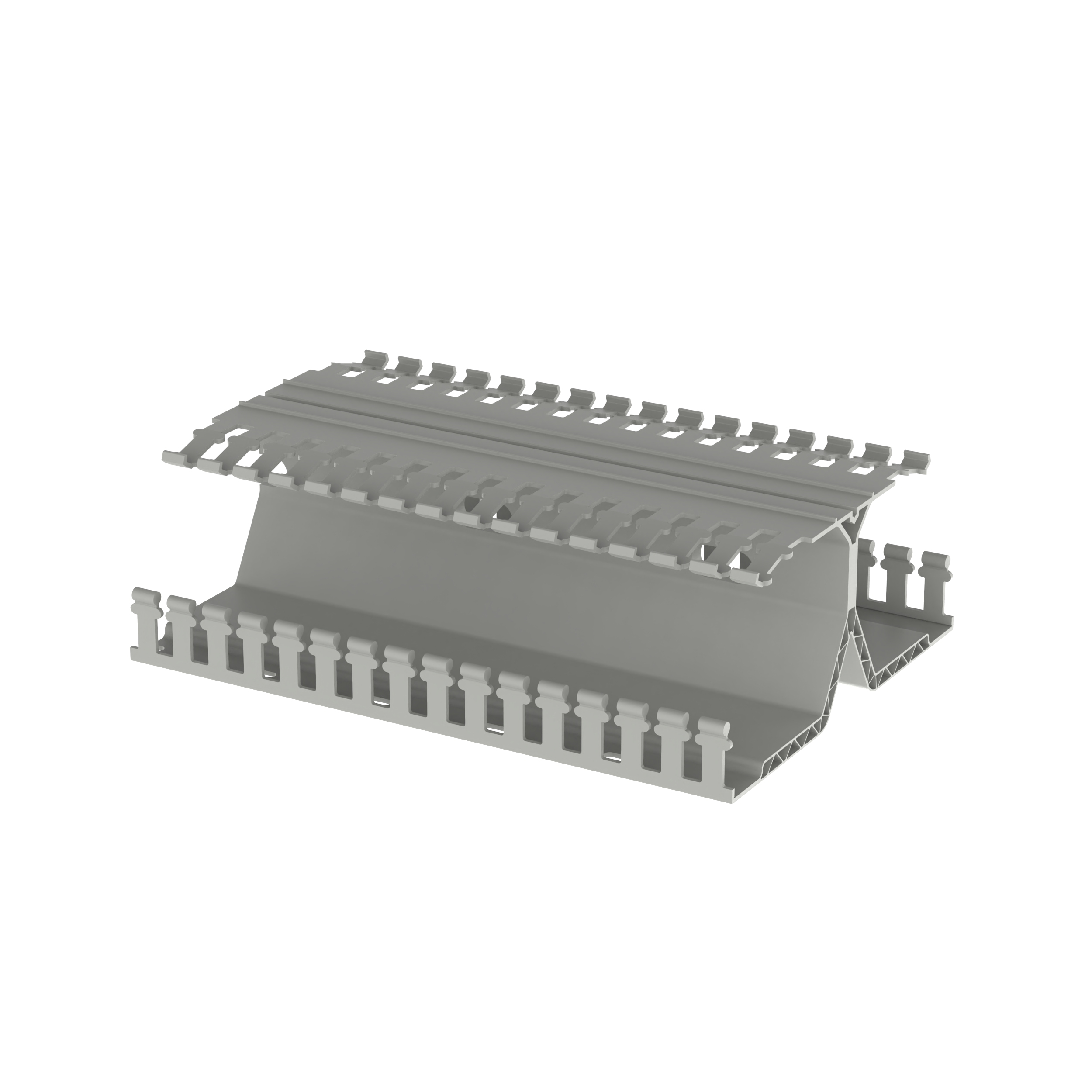 DIN Ray Kablo Kanalı, Açık Gri, PVC, 79.9x184.1mm