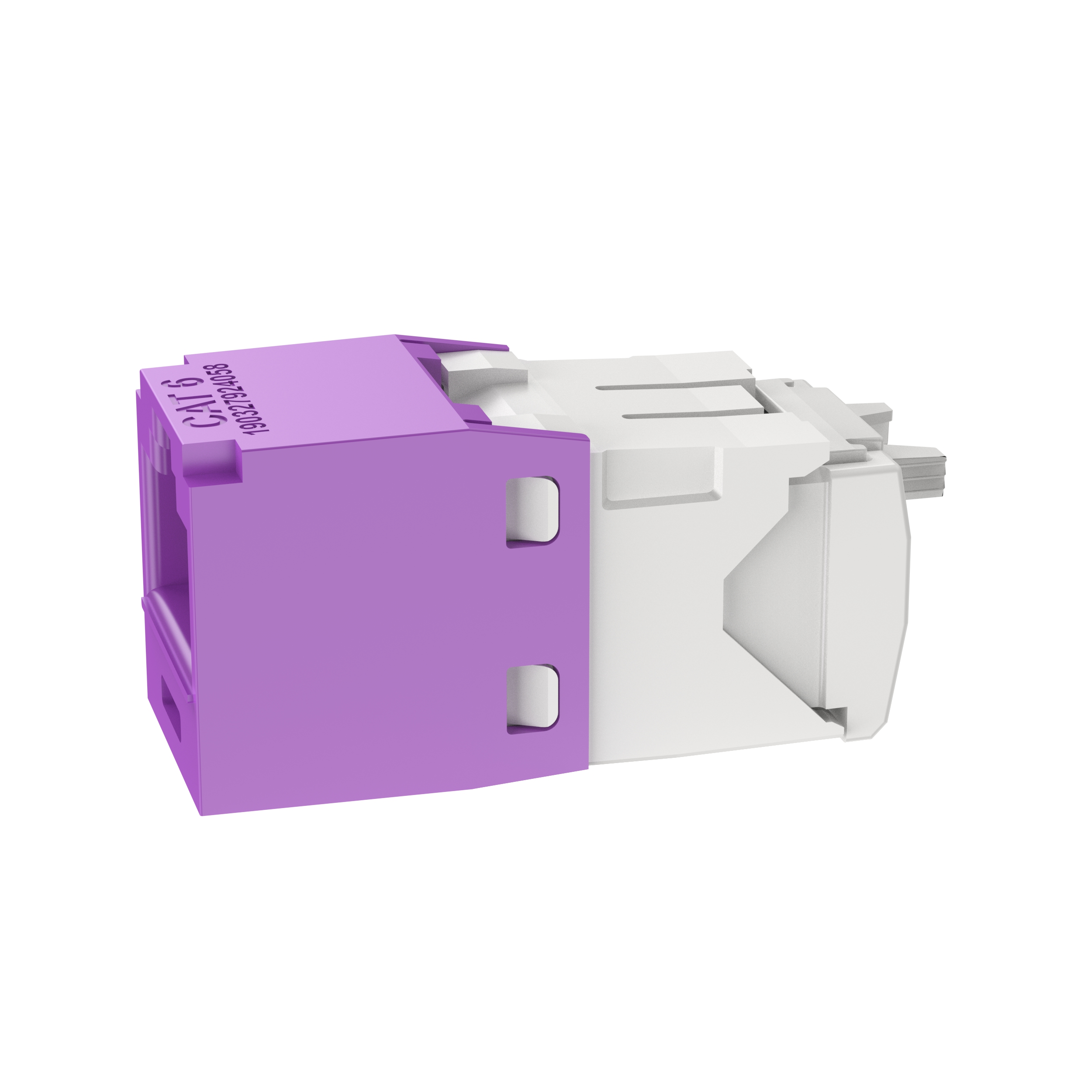 Mini-Com® UTP RJ45 Cat 6 TG Jack Module, Violet