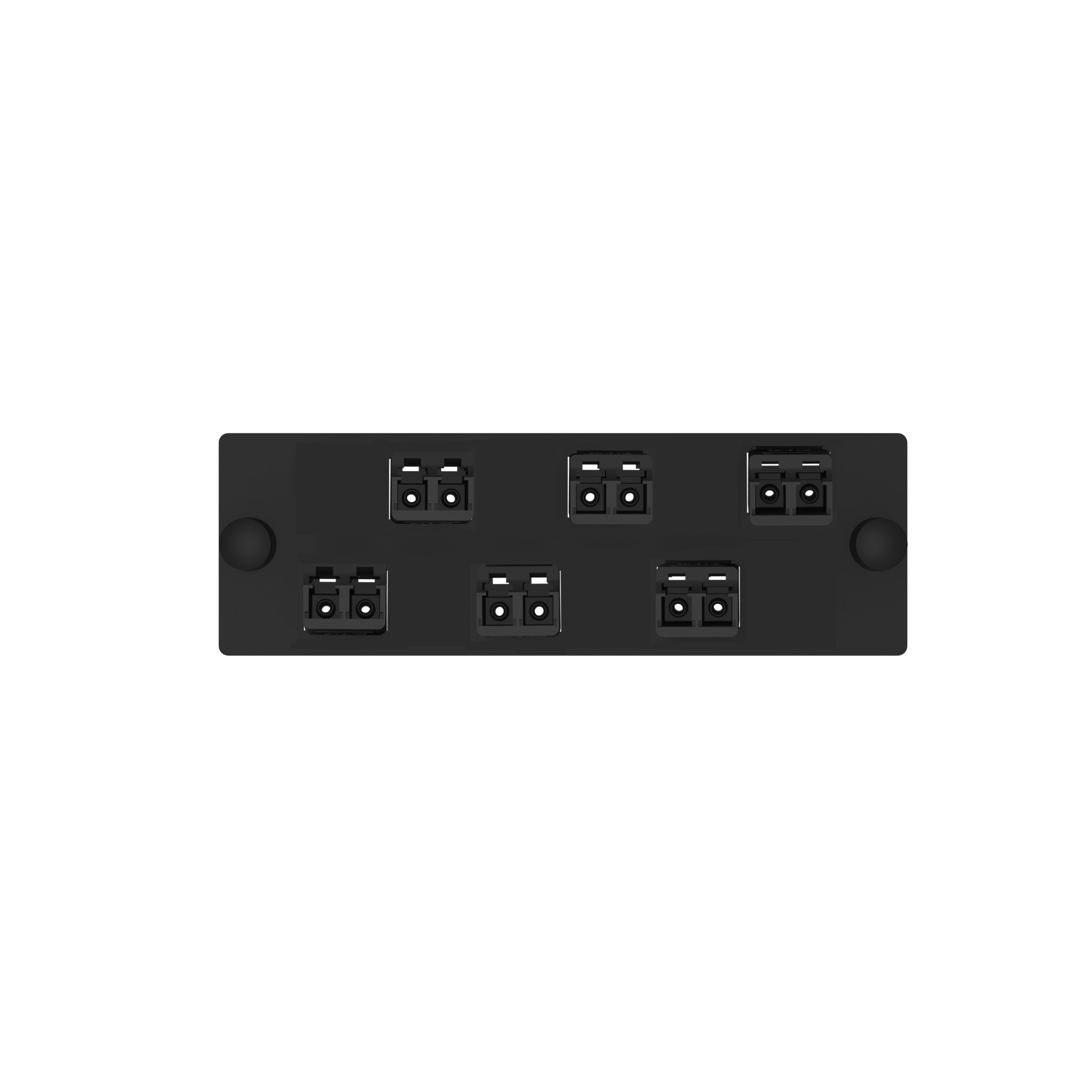 6 Position Keyed/Std (A-Black) Duplex LC