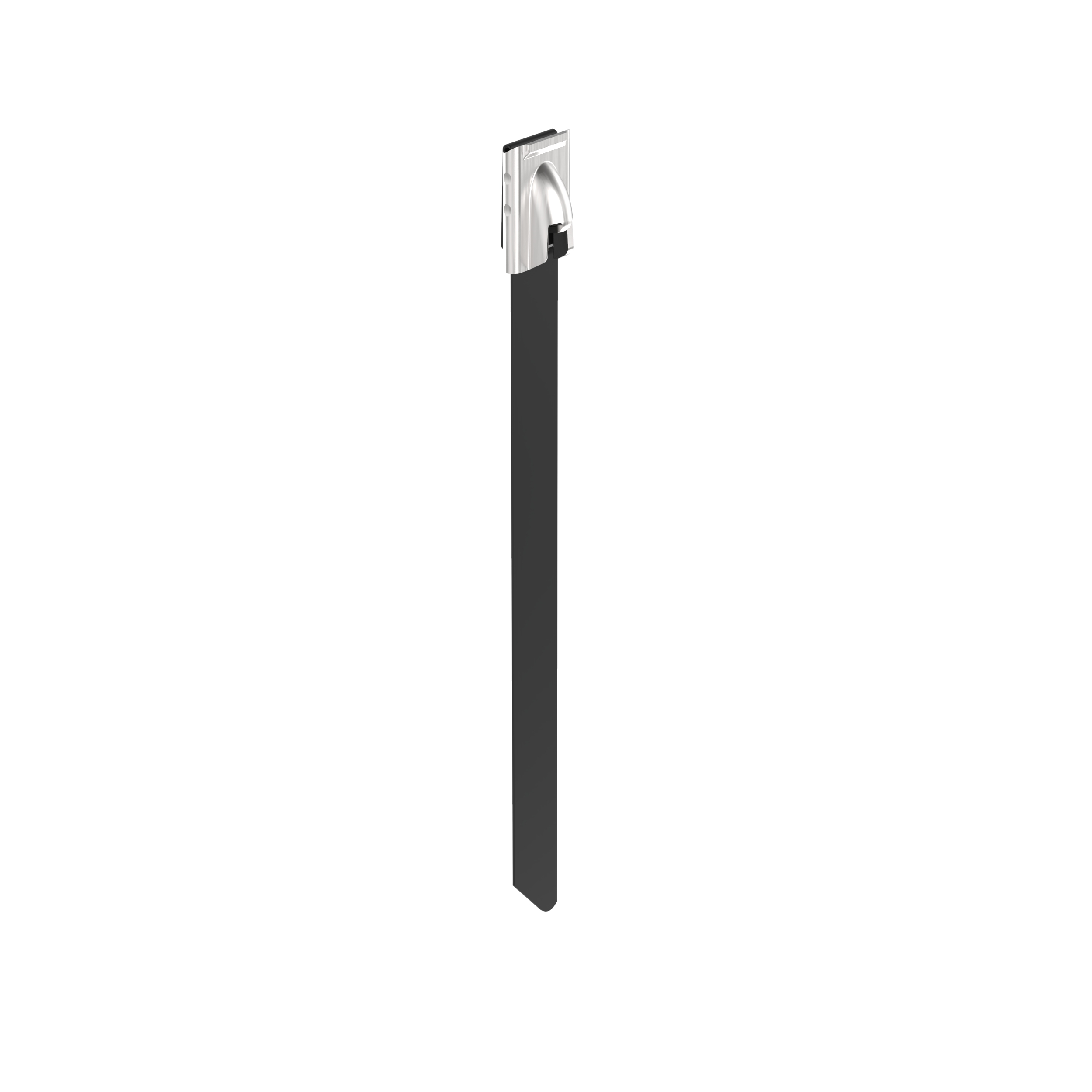 Kablo Bağı, PET Kaplı Paslanmaz Çelik 316, Siyah, 203.2x8.1mm, 50'li Paket