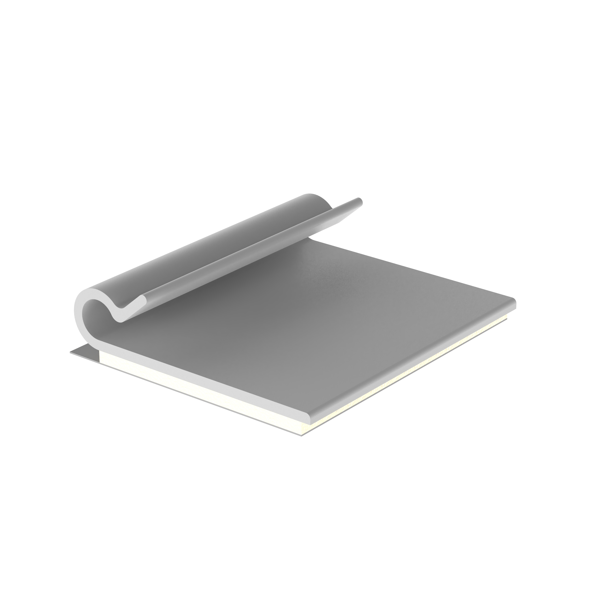 Cord Clip, Adh., .19" (4.8mm) Bundle, GRY,PK100