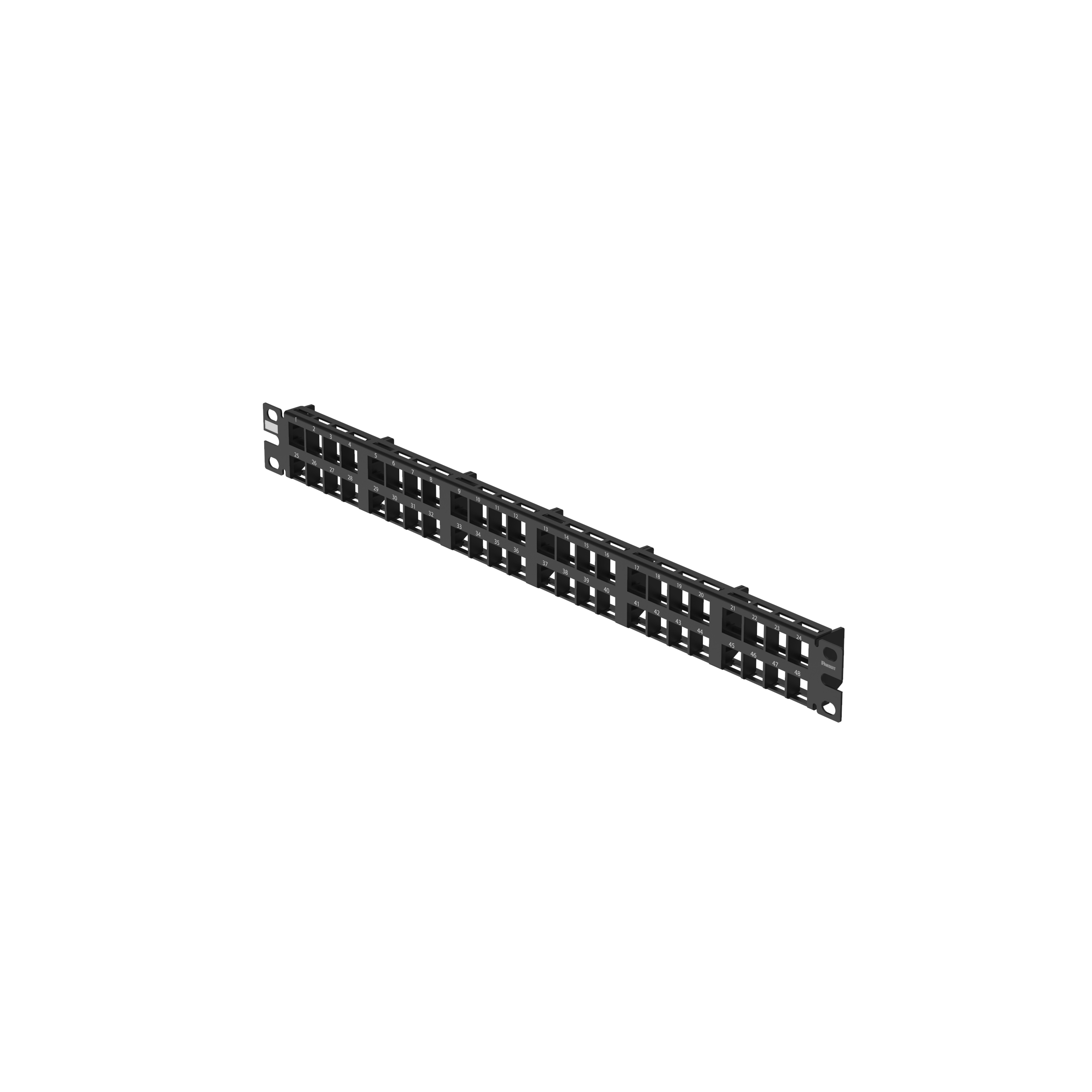 NetKey® Yama Paneli, 48 Port, 1 RU, BL