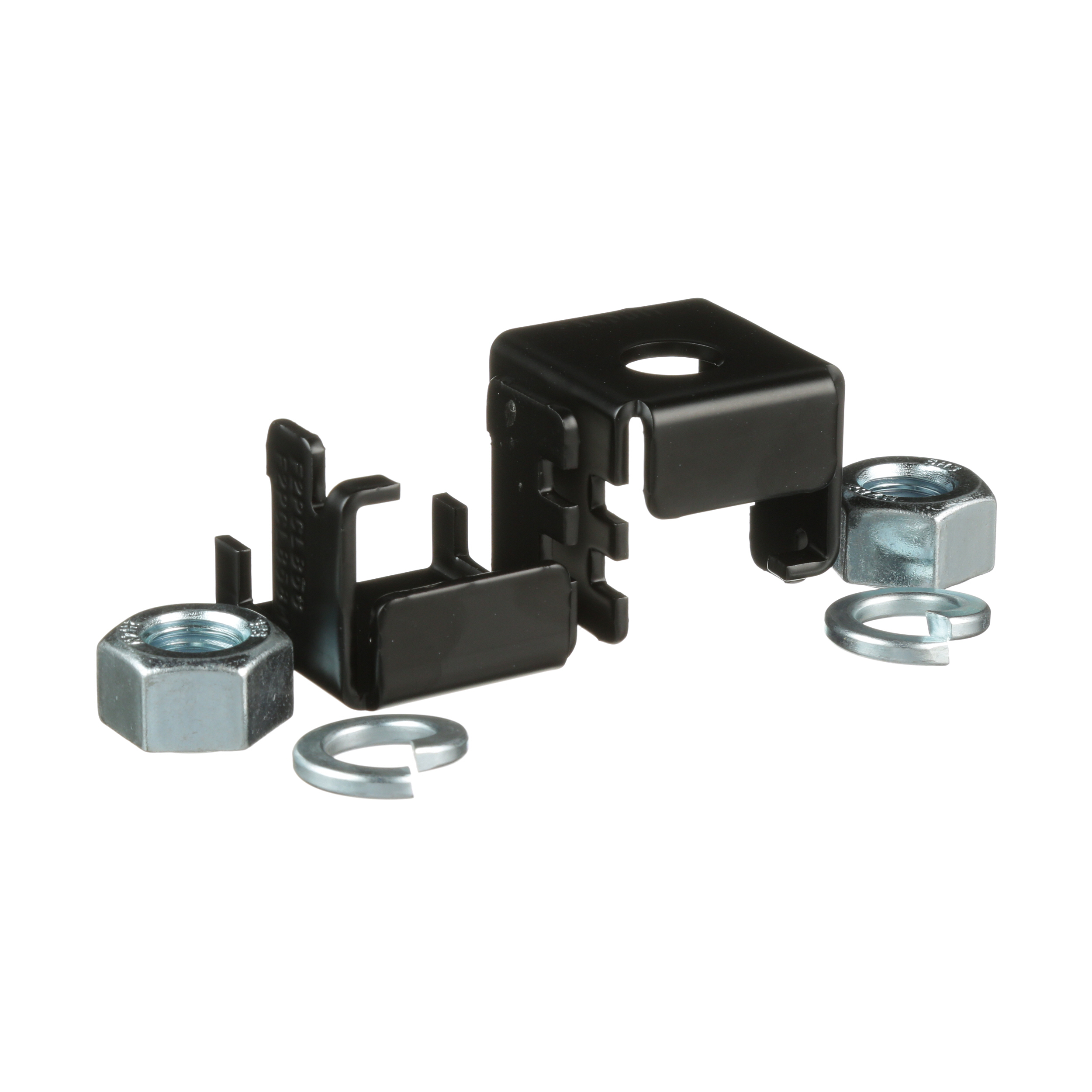2 PARÇALI BRAKET, 9.5MM G x 38.1MM G x 2" RAYA BAĞLANIR, SİYAH