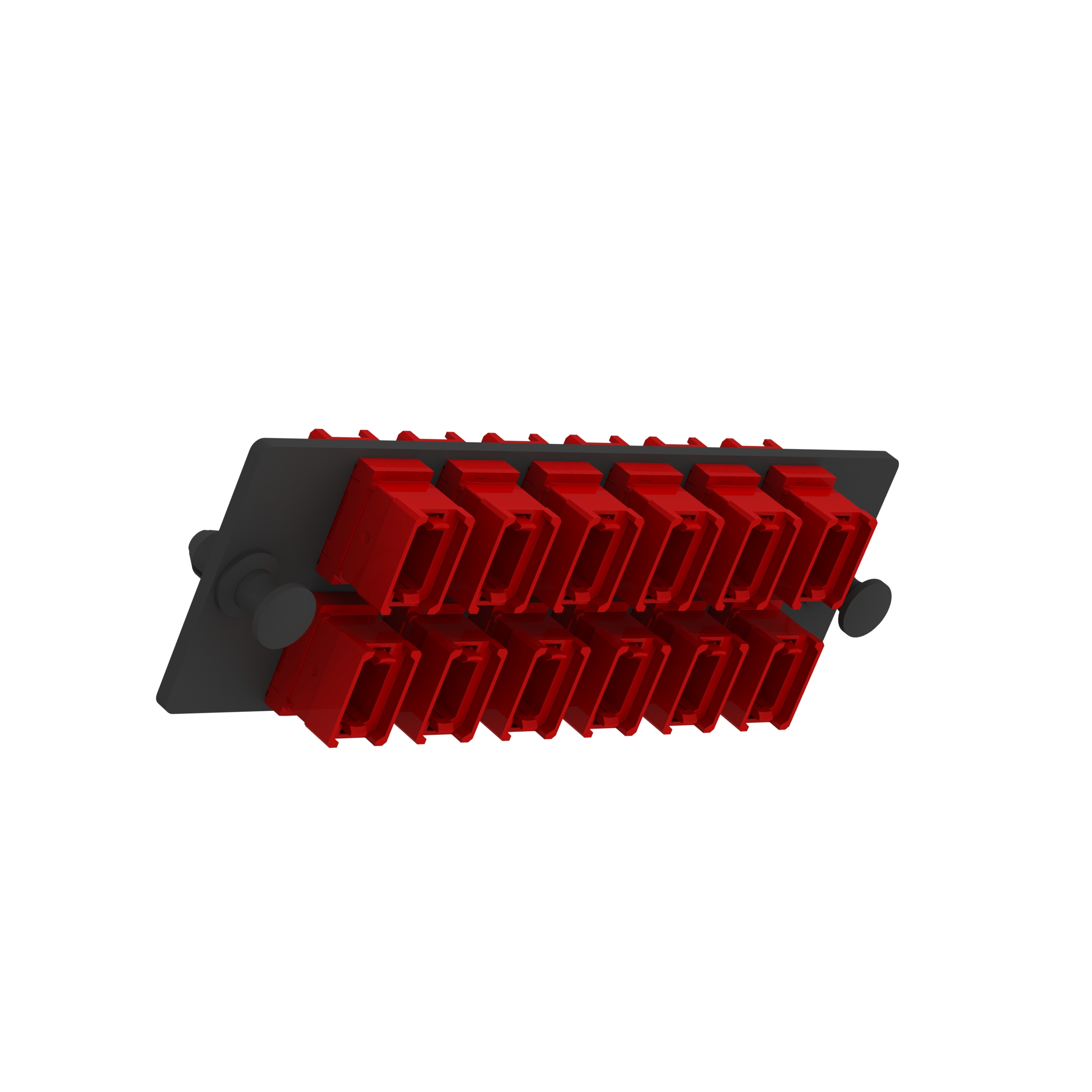 Opticom® FAP, 12 Tuş Yukarı/Tuş Aşağı MPO'lar, Tip A, Kırmızı, Yatay