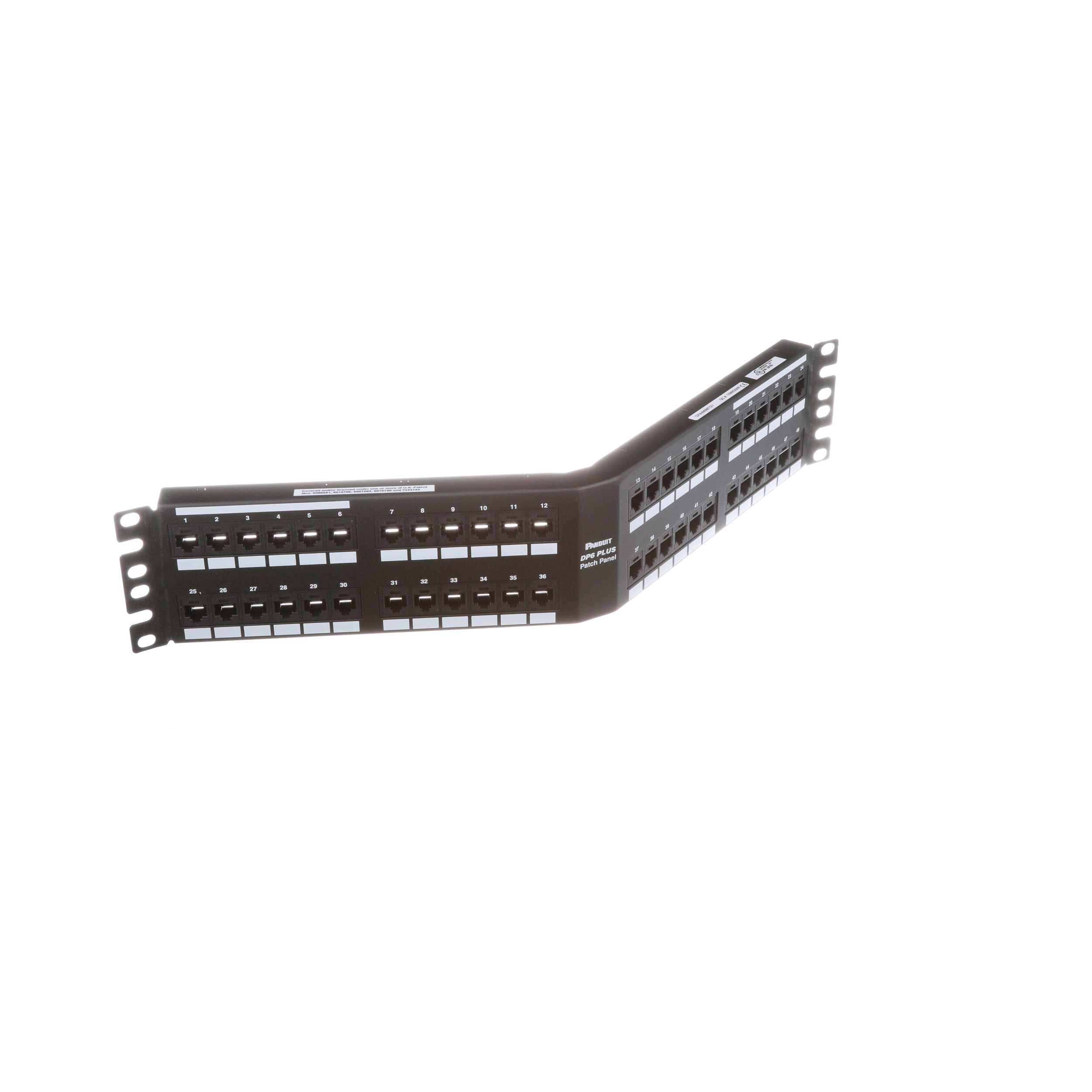 Cat 6 Dik Açılı Çıkış Paneli, 48 Port, 2 RU