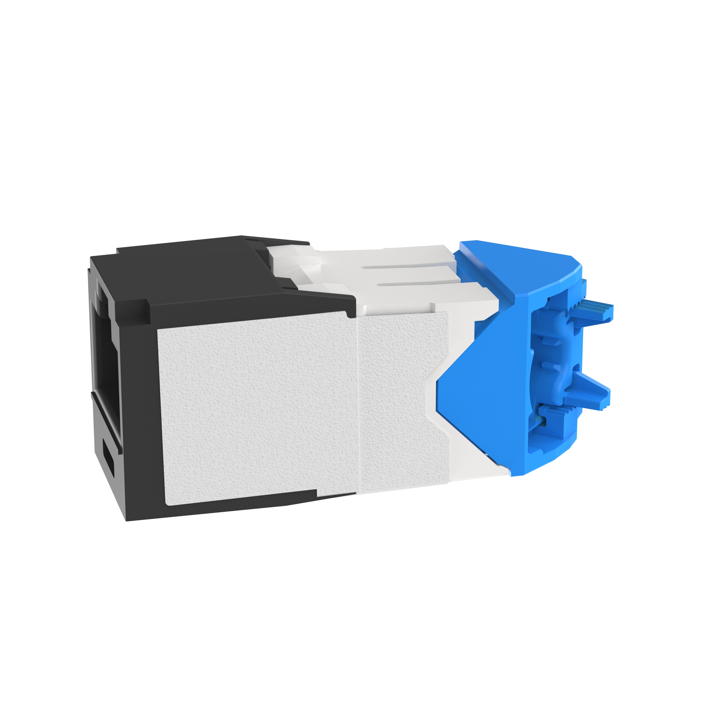 Cat6a Left/Right 45 Degree TG Wirecap Jack Module, (BL), 24 Pack