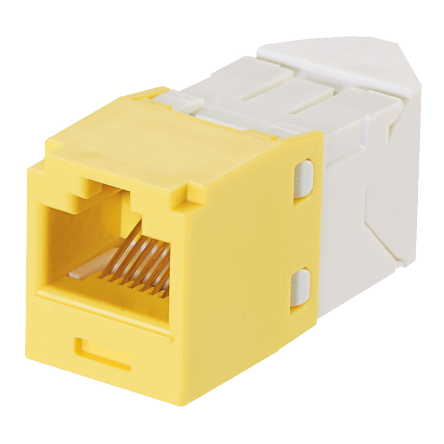 Cat6 Sol/Sağ 45 Derece TG Kablo Demeti Jack Modülü, (YL), 24'lü Paket