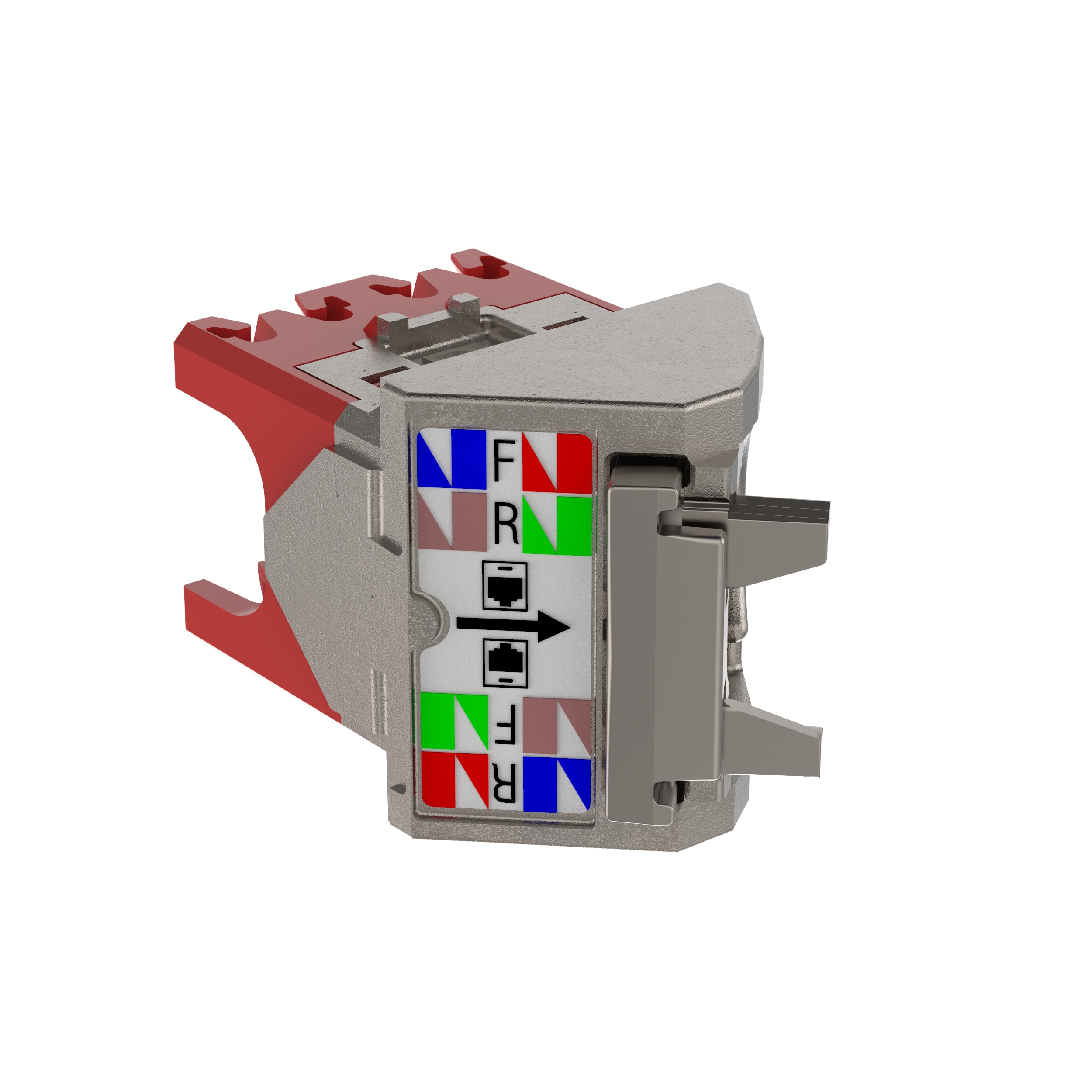 45° Angled Wire Cap for Cat 5e Shielded TG Jack