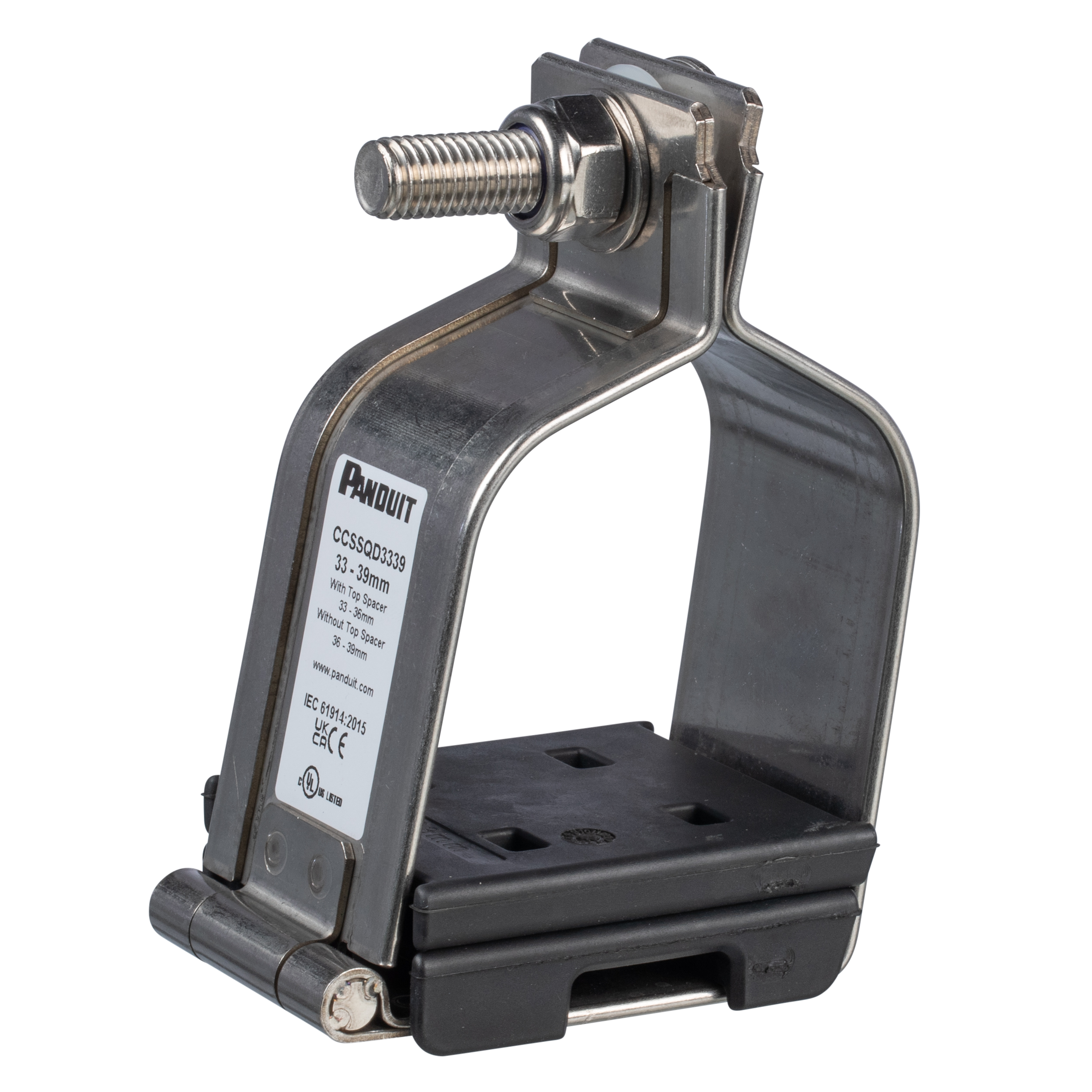 Cable Cleat,QD Clamp Type,316L SS,Quad,28-34mm OD,PK10