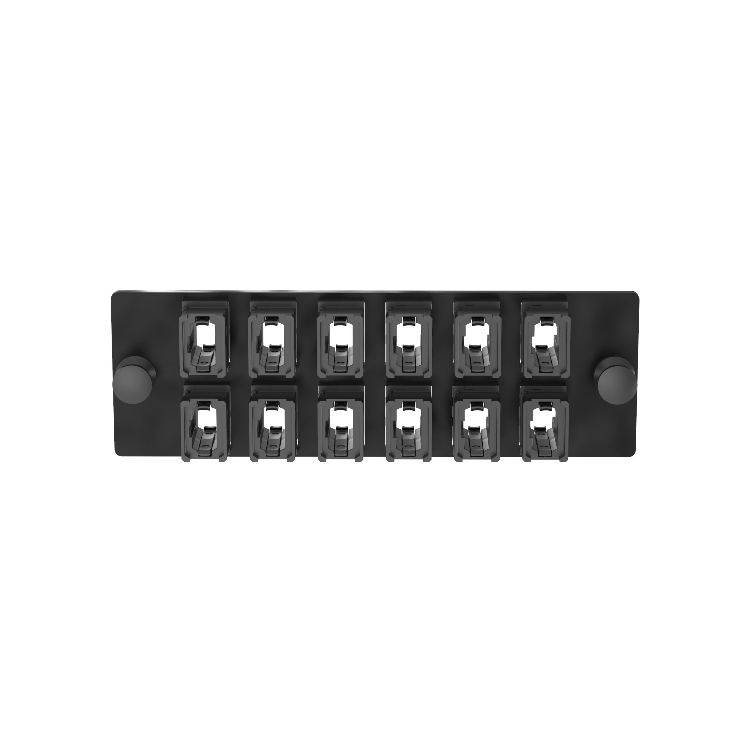 Opticom® FAP, 12 Tuş Yukarı/Tuş Aşağı MPO'lar, Tip A, Siyah, Yatay