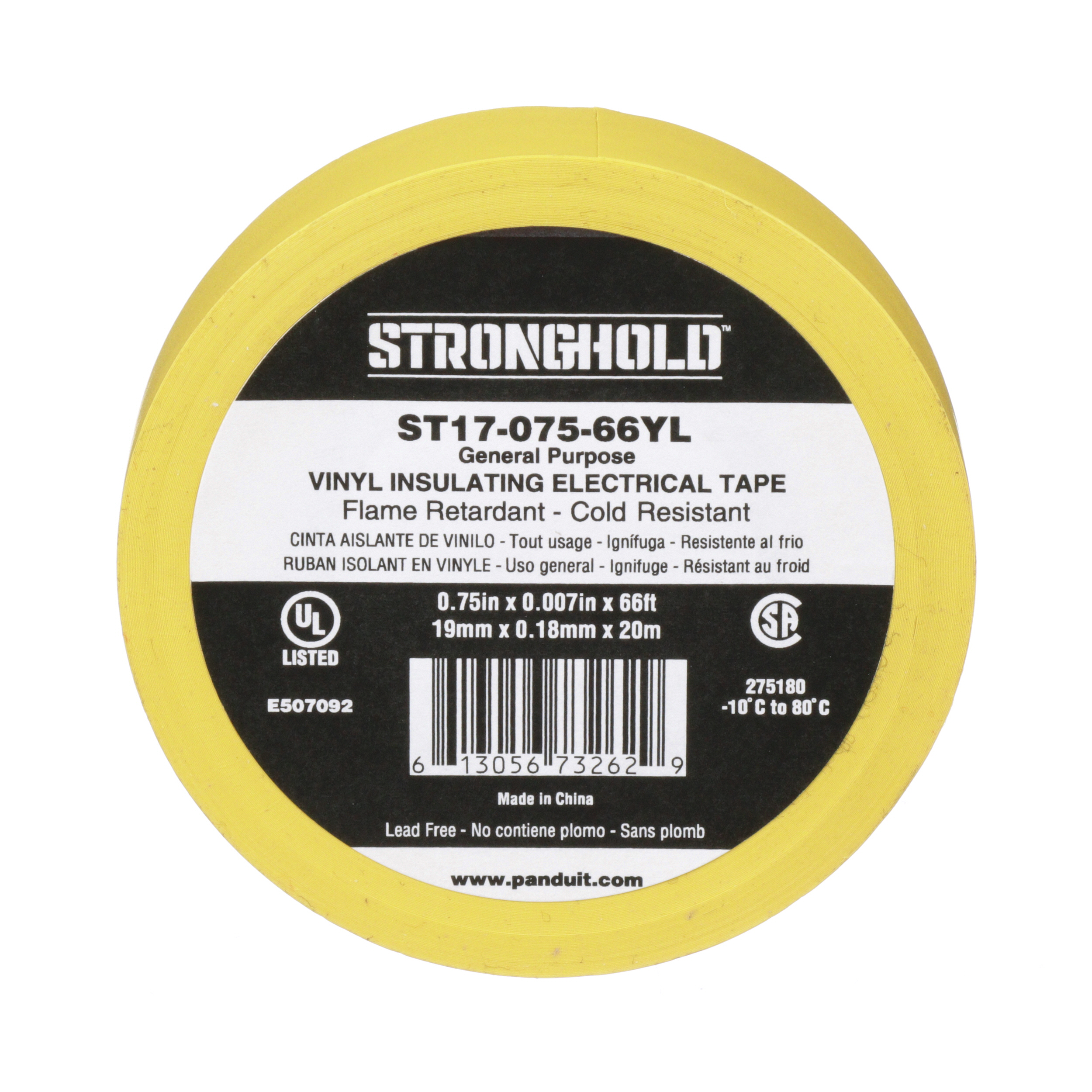 Elektrik Bandı, Sarı, PVC, Genel Amaçlı, 19.05mm, 0.18mm, 10'lu Paket