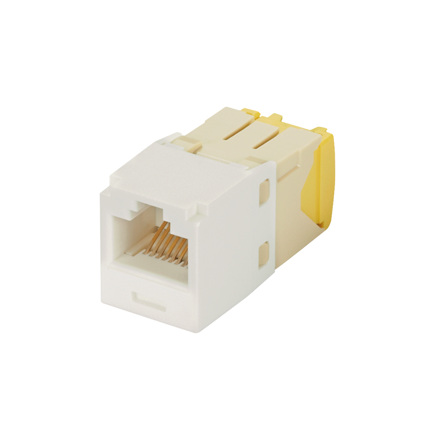 Twisted Pair RJ45 Cat 5e 28/30 AWG Çift Terminal Jak Modülü, Beyaz