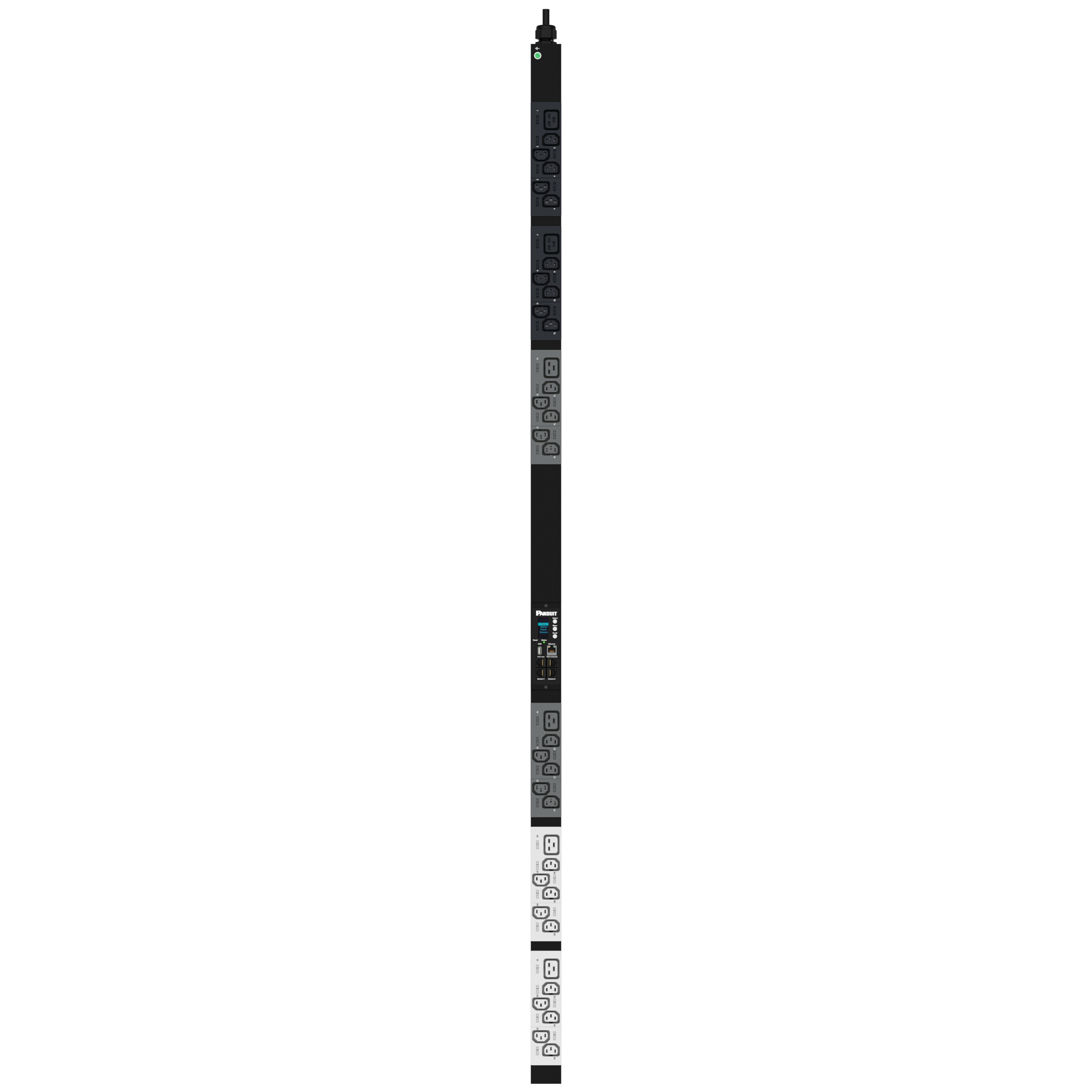MPO Güç Dağıtım Birimi, 16AMP, 400V, (30)C13, (6)C19, IEC 60309 3P+N+E 6h 16A (IP44)