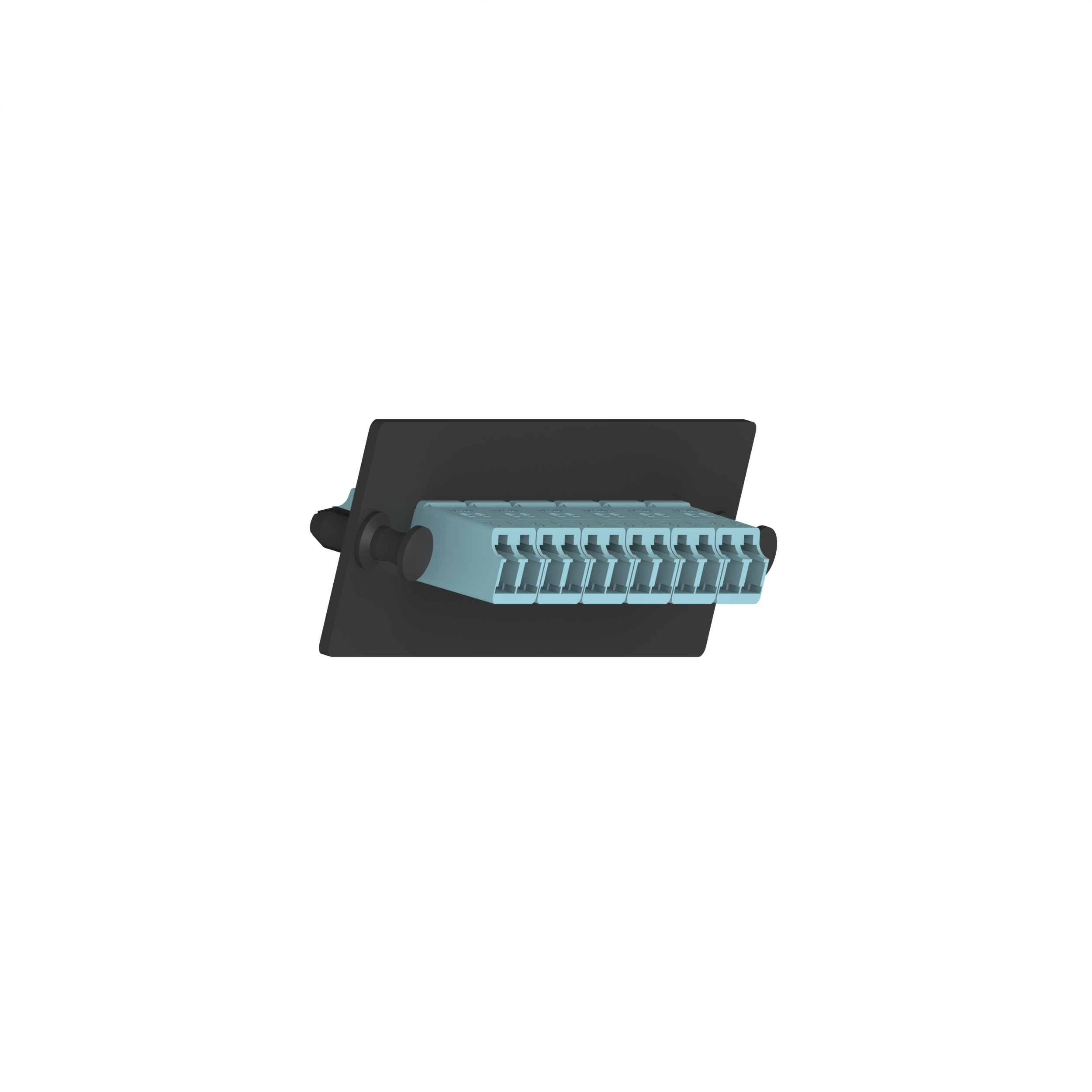 Opticom® Fiber Adaptör Paneli, OM4, 12 LC Simplex, Aqua